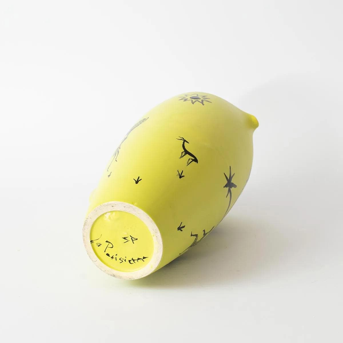 Jug Atelier Cerenne Vallauris, yellow, ceramics, France, 1950s. - 161686