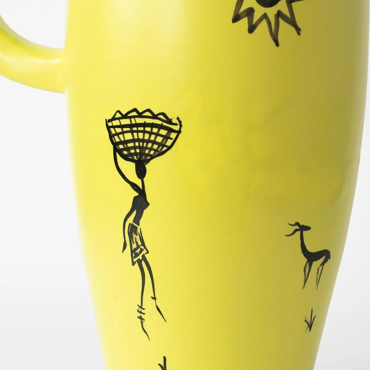 Jug Atelier Cerenne Vallauris, yellow, ceramics, France, 1950s. - 161687