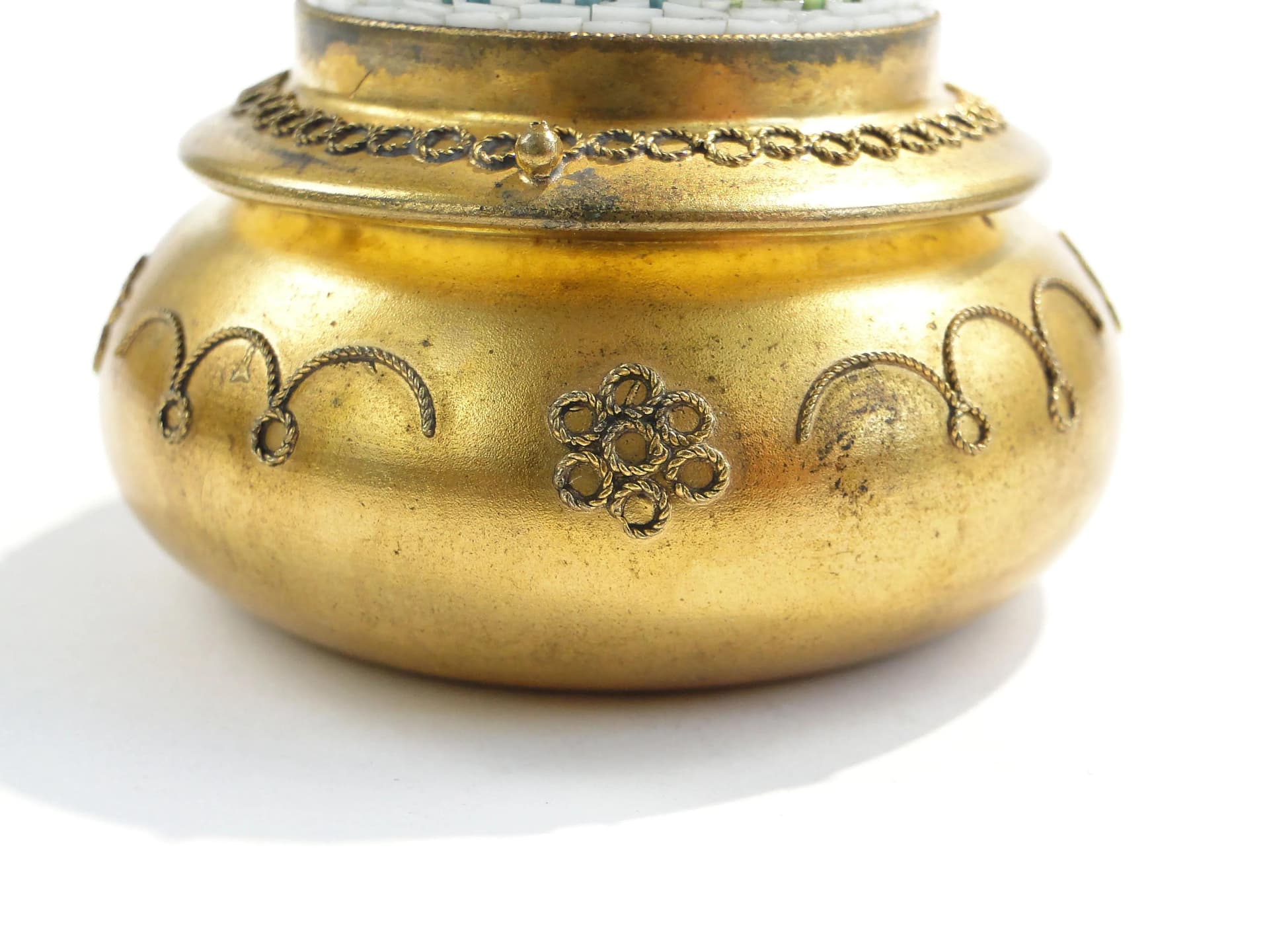 Box Millefiori, multicolor, brass, glass, Italy, 19th c. - 163413