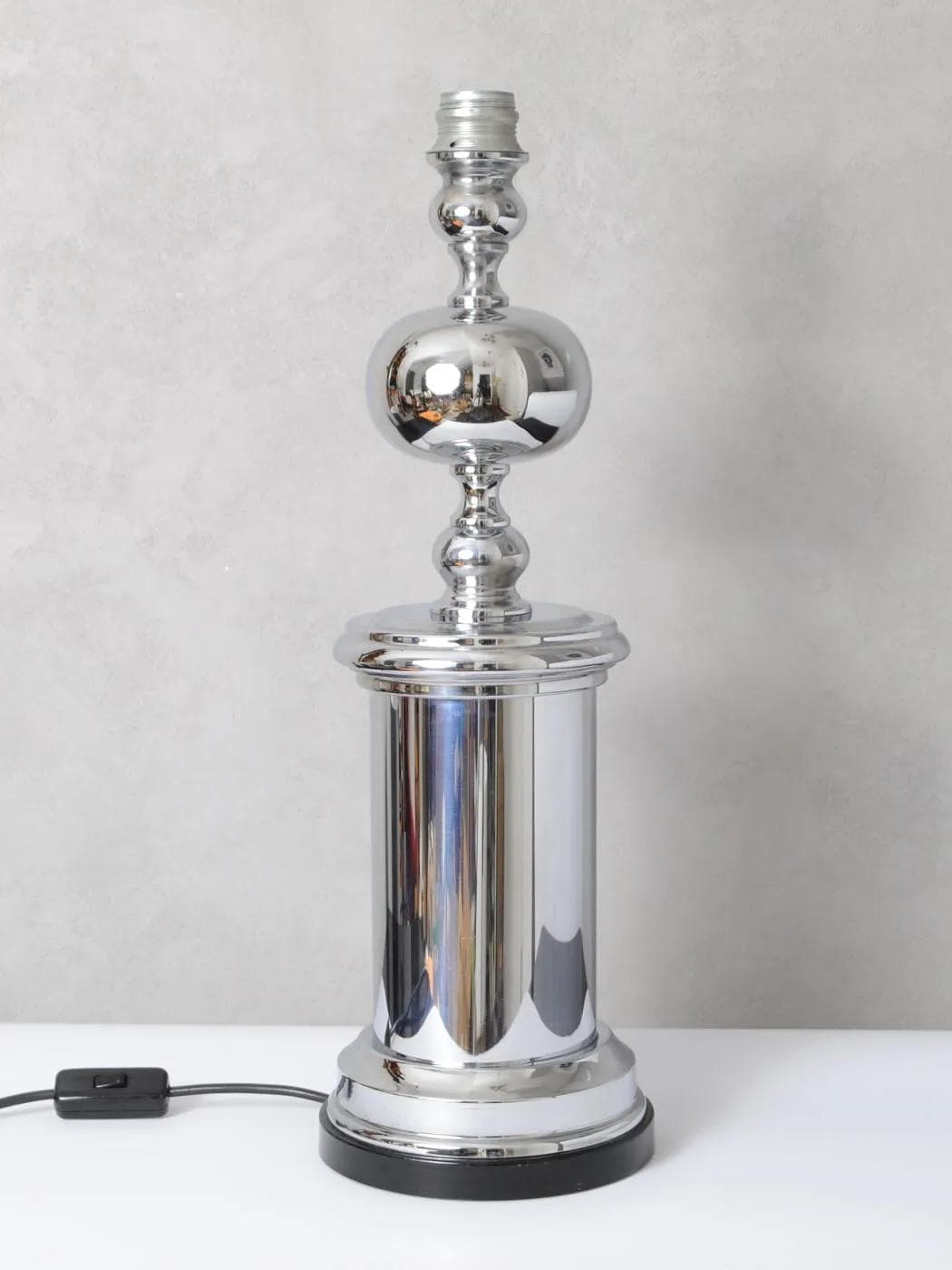 Table lamp, silver chrome metal, Germany, 1970s. - 161632