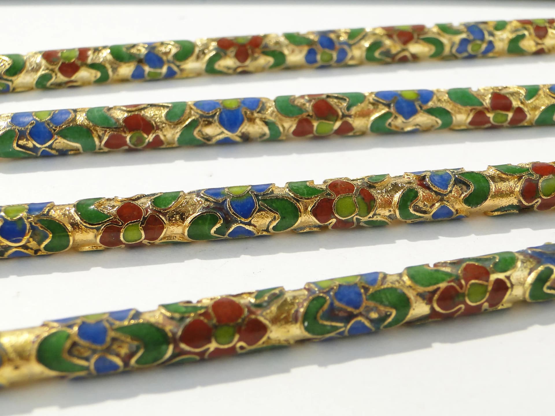 Cloisonné chopsticks set, multicolor, China, 1950s - 163360