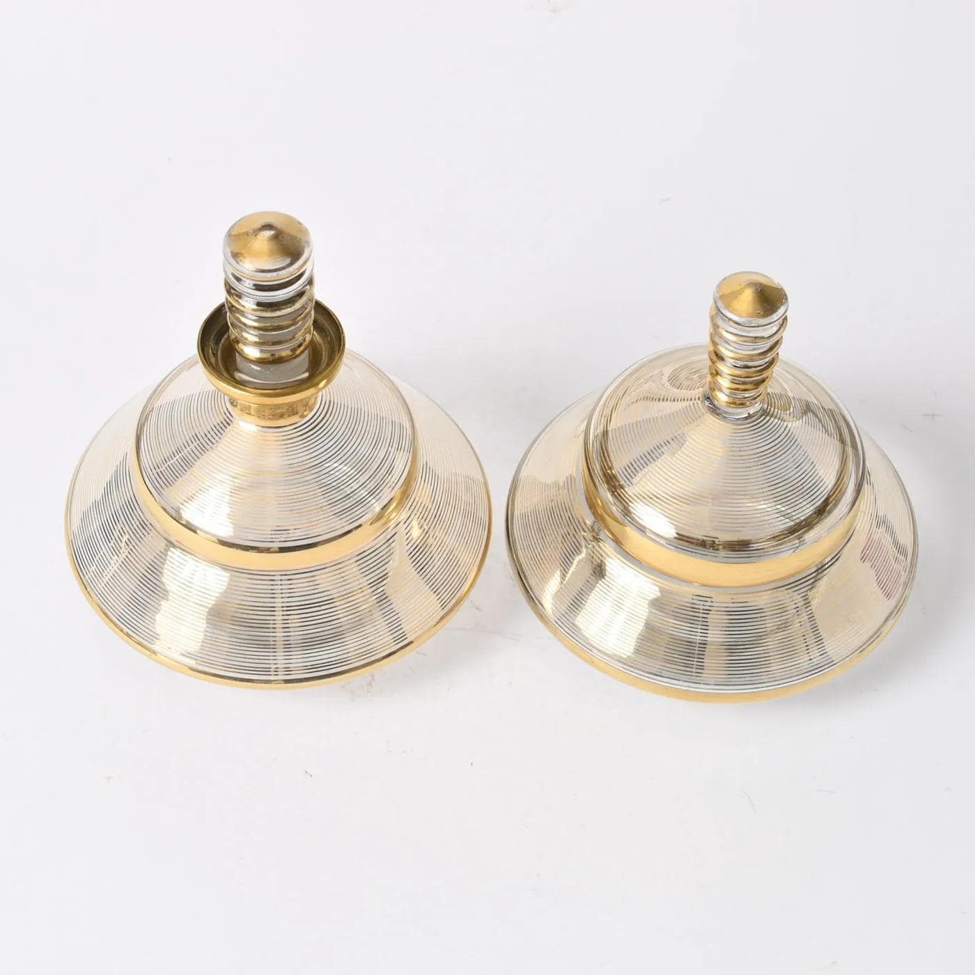 Zestaw toaletowy art déco, szkło transparentne, Rupel Boom, Belgia, lata 30. - 161587