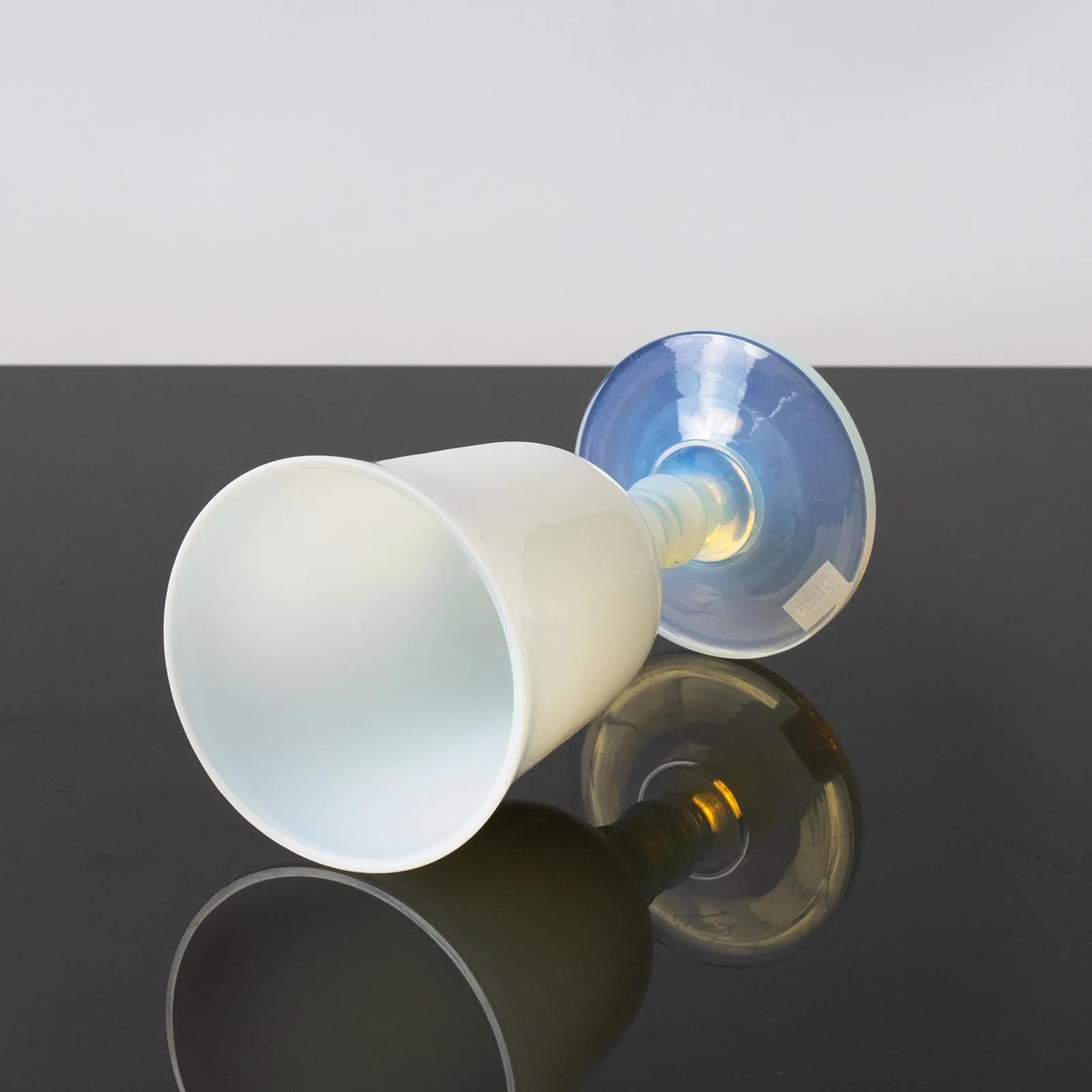 Puchar, biały, szkło, Sèvres, Francja, lata 60. - 161556