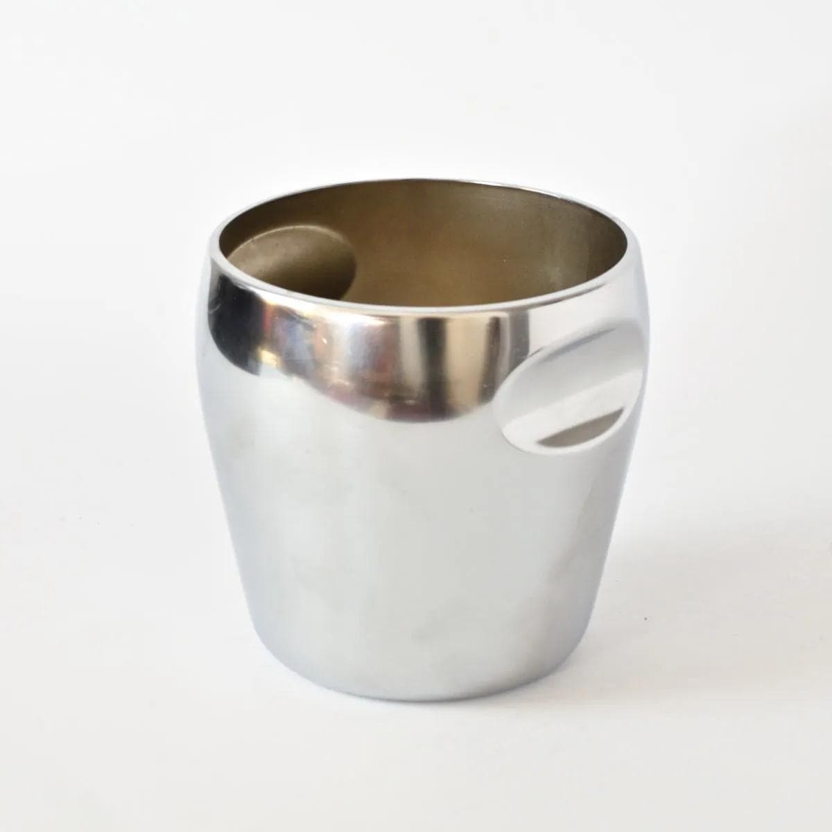 Ice bucket, silver metal, by L. Massoni, C. Mazzeri, Alessi, Italy, 1960s. - 161545