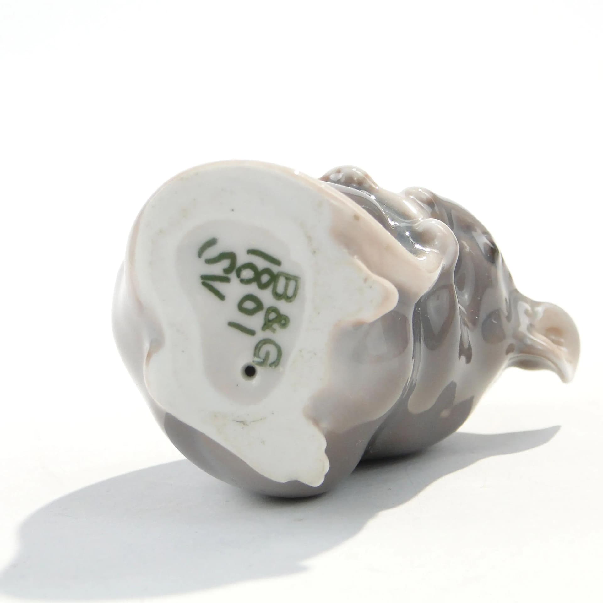 Mouse figurine, model 3180, grey silver porcelain, Royal Copenhagen, Denmark, 1960s. - 163282