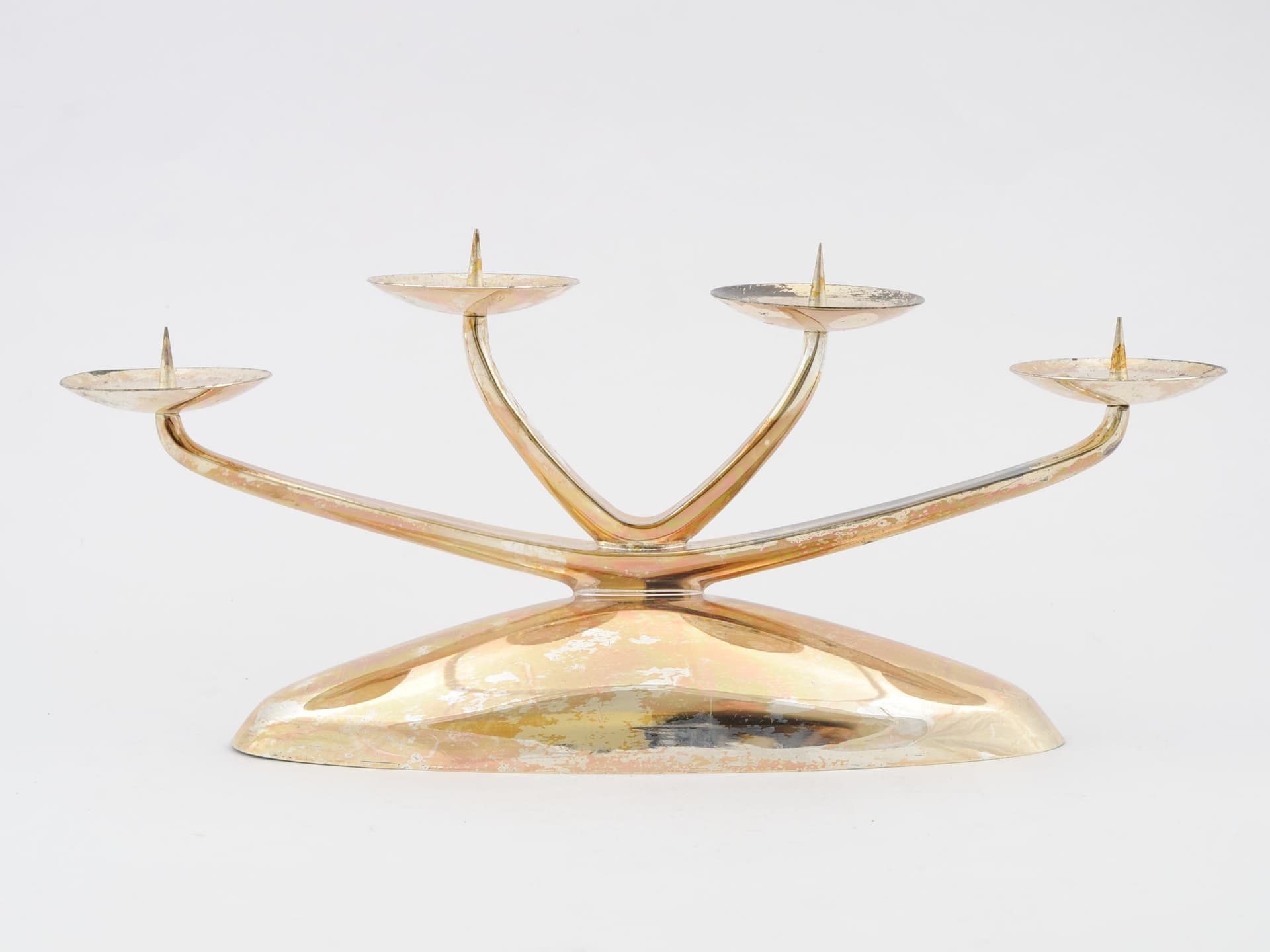 Candlestick Ikora, silver metal, WMF, Germany, 1950s. - 161490