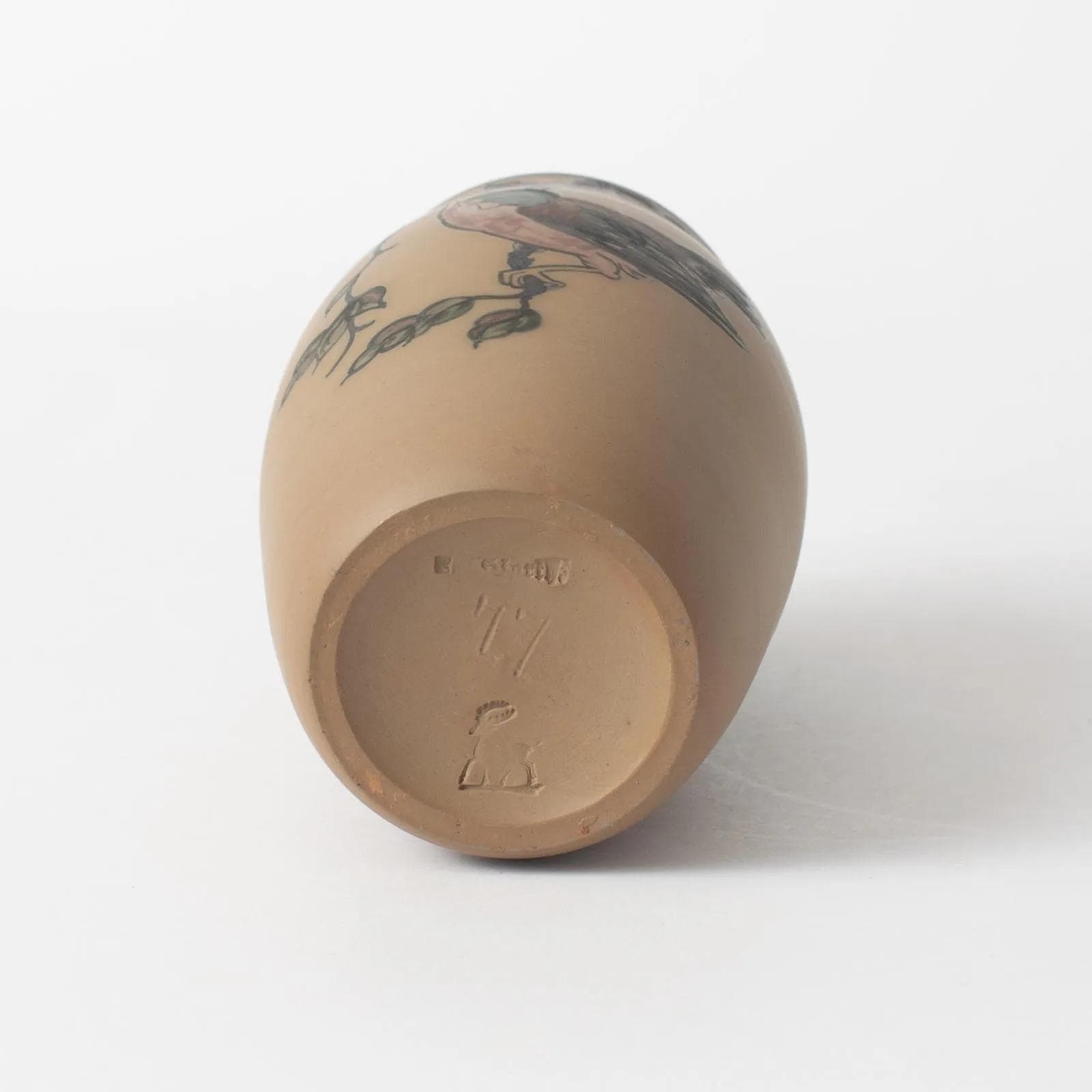 Vase, beige stoneware, Lauritz Hjorth, Denmark, 1930s. - 161472