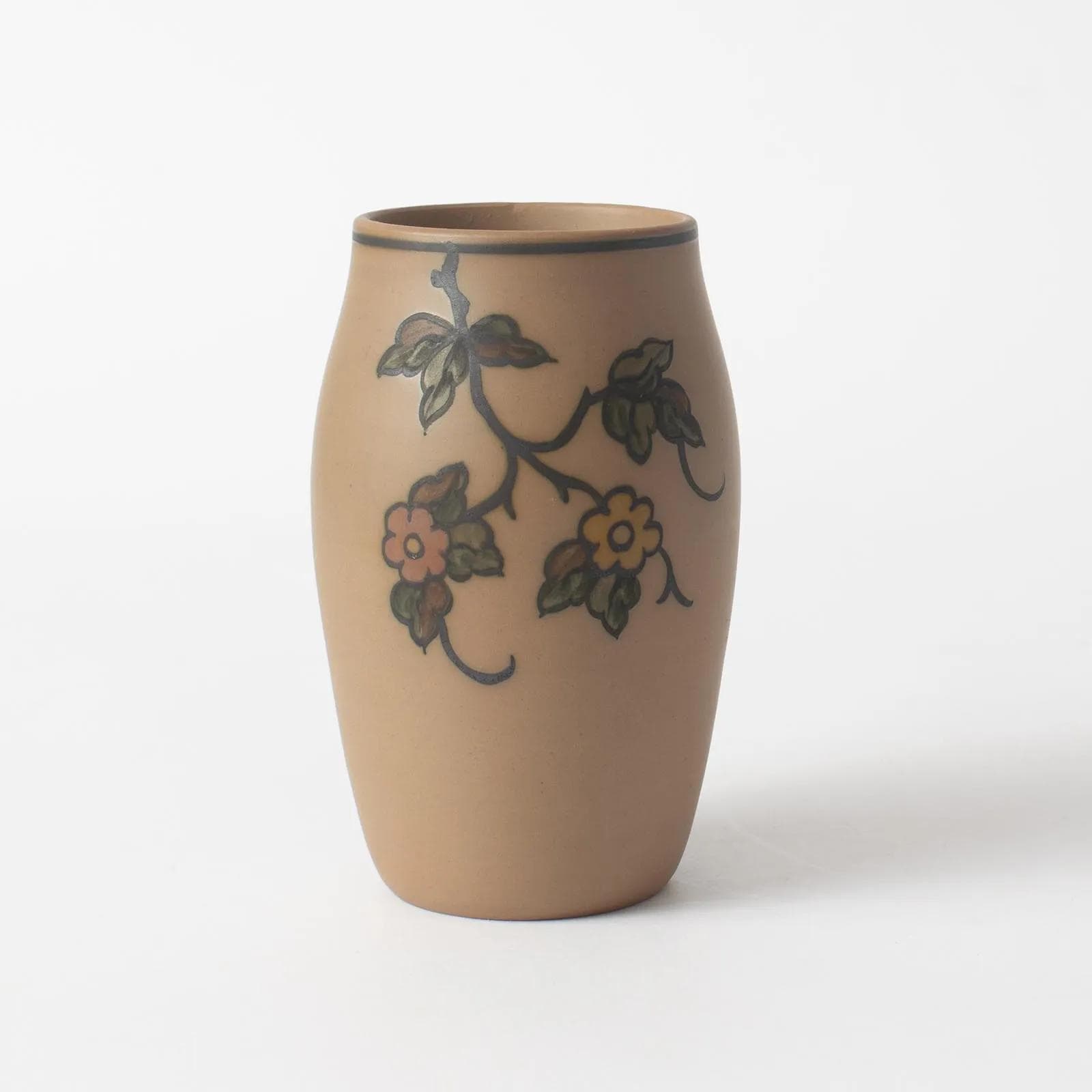 Vase, beige stoneware, Lauritz Hjorth, Denmark, 1930s. - 161469