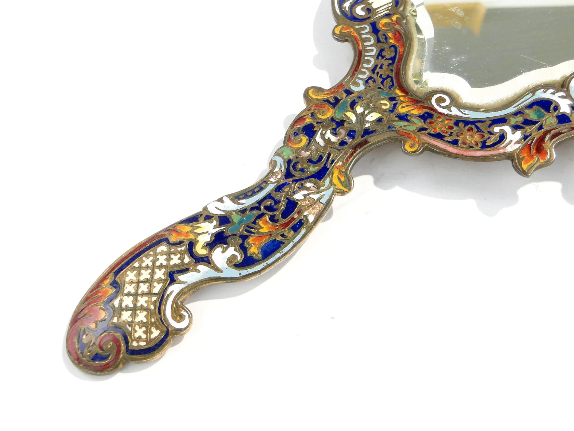 Mirror Rococo, multicolor, gilt bronze, enamel, crystal, France, 19th c. - 163252