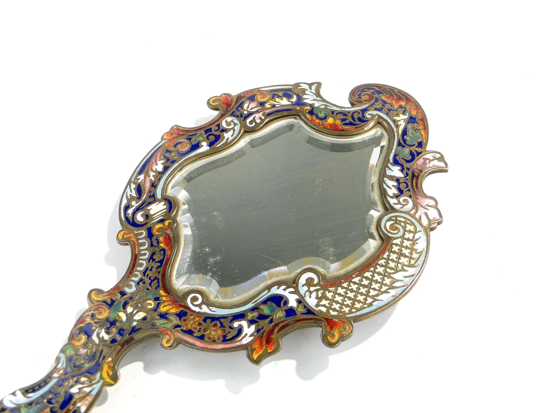 Mirror Rococo, multicolor, gilt bronze, enamel, crystal, France, 19th c. - 163251