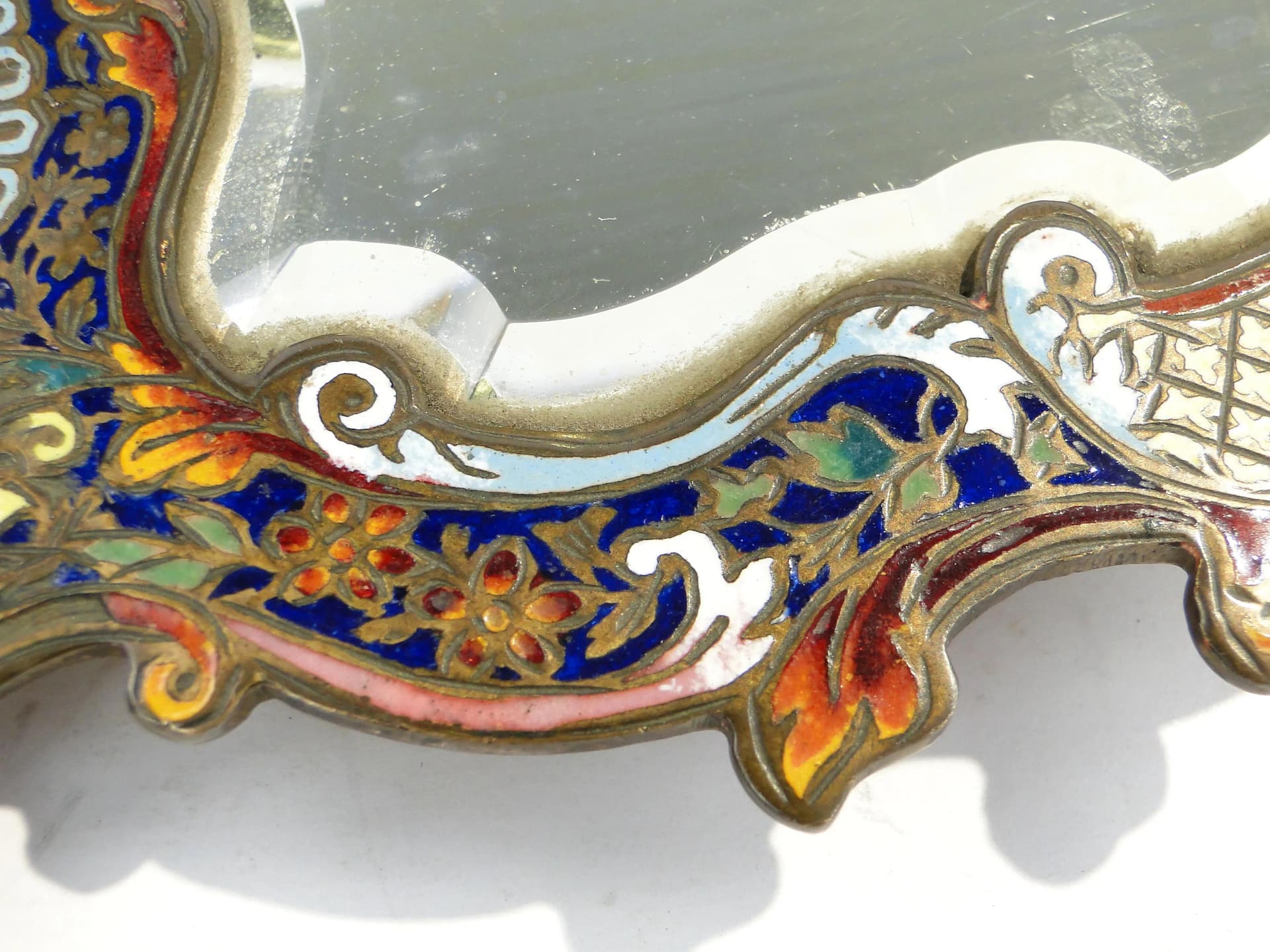 Mirror Rococo, multicolor, gilt bronze, enamel, crystal, France, 19th c. - 163254