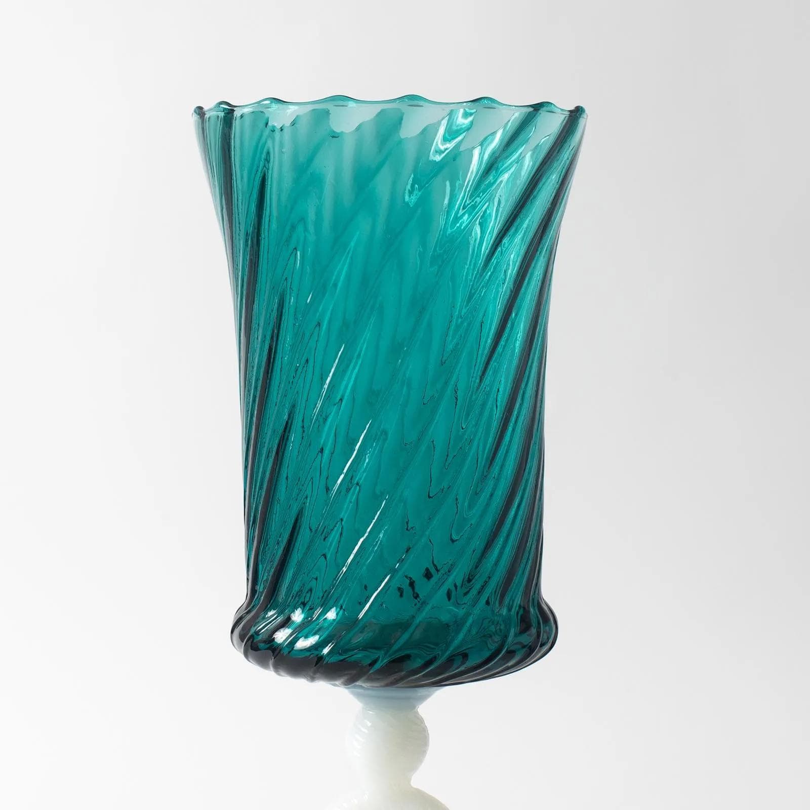 Vase Empoli, turquoise, glass, Italy, 1960s. - 161456