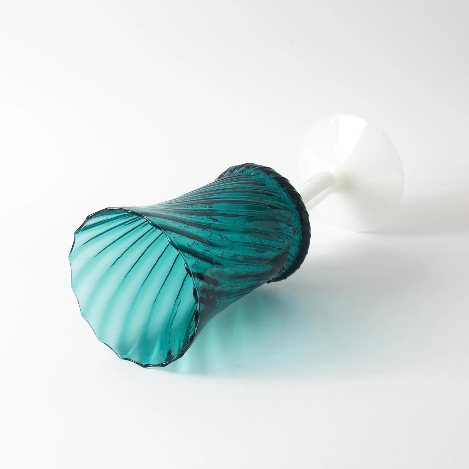 Vase Empoli, turquoise, glass, Italy, 1960s. - 161457