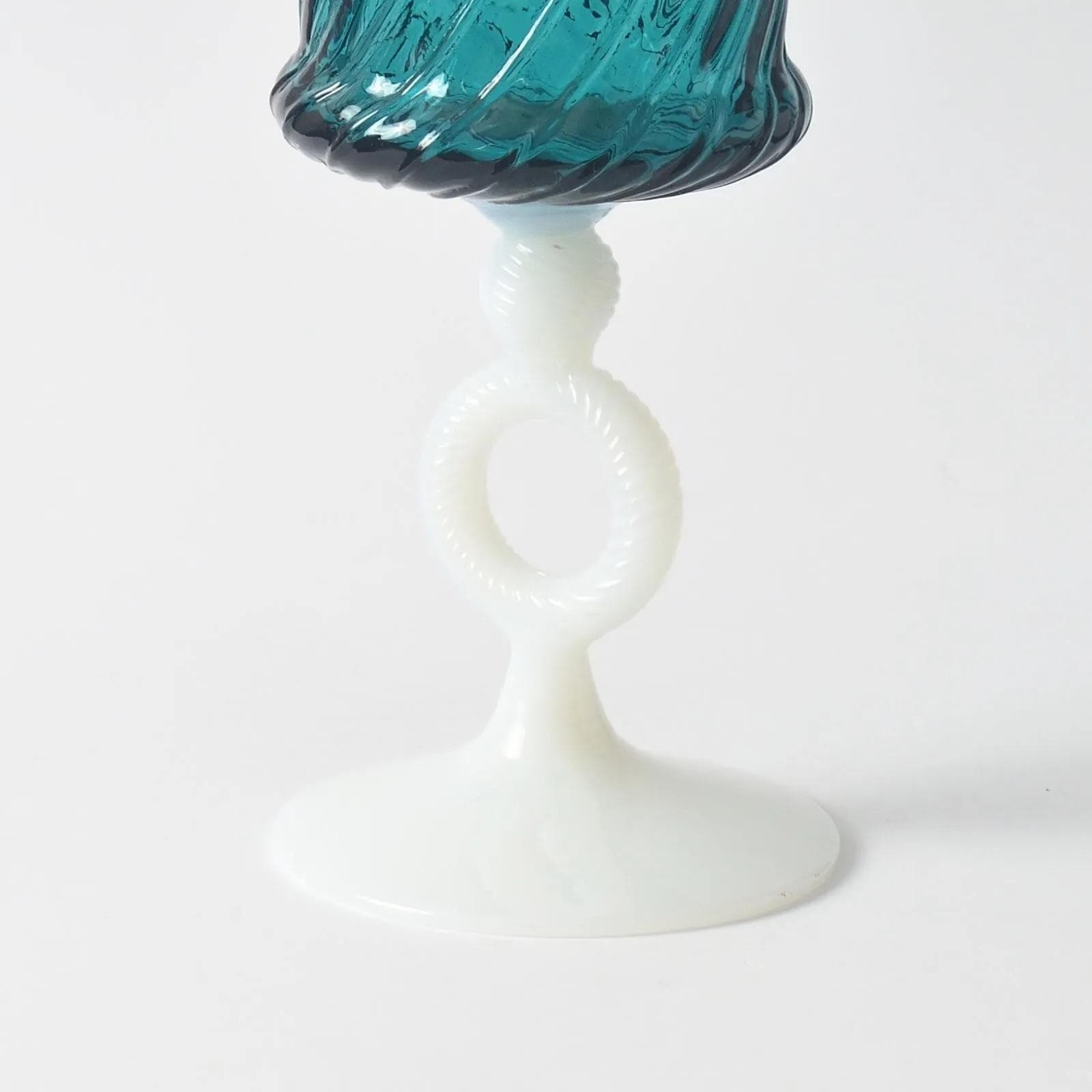 Vase Empoli, turquoise, glass, Italy, 1960s. - 161453