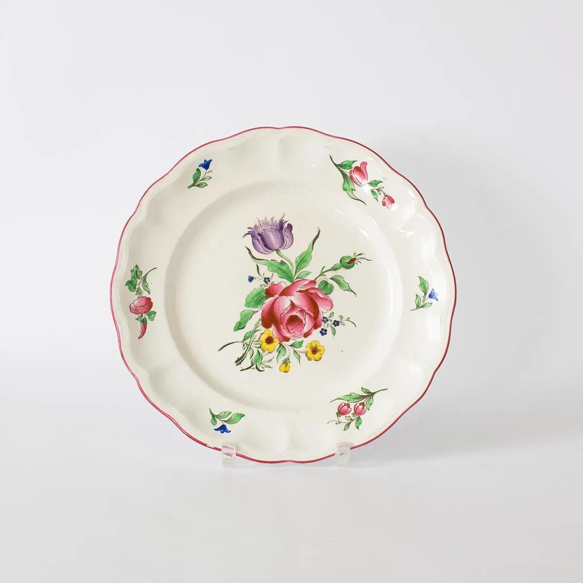 Komplet trzech talerzy, Luneville, fajans biały, Francja, XIX w. - 161422