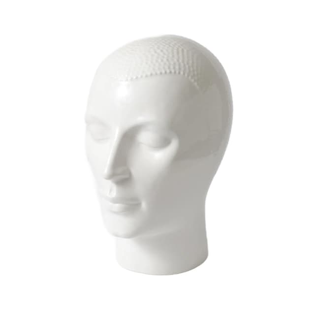 Głowa ceramiczna, biała, ceramika, Royal Delft, Holandia, lata 70. - WYMIARY