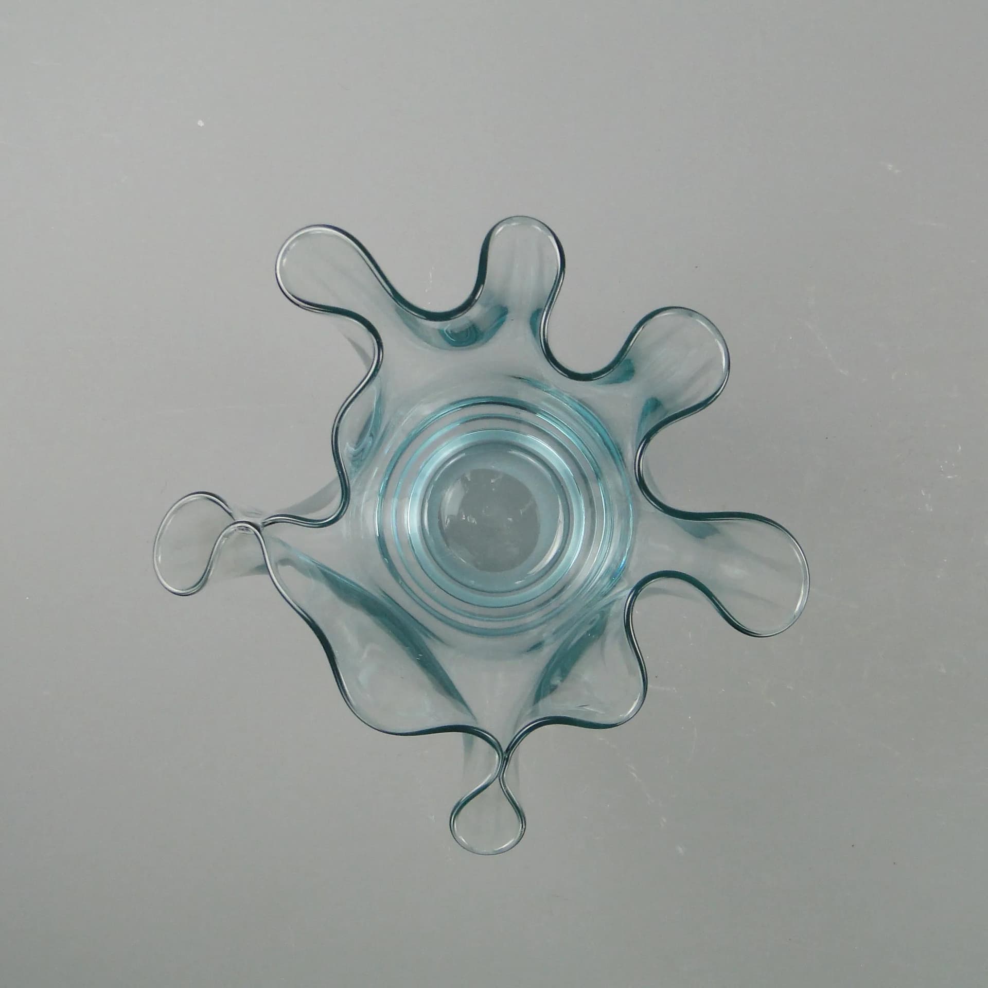 Wazon chusta, szkło transparentne, Polska, lata 70. - 163124