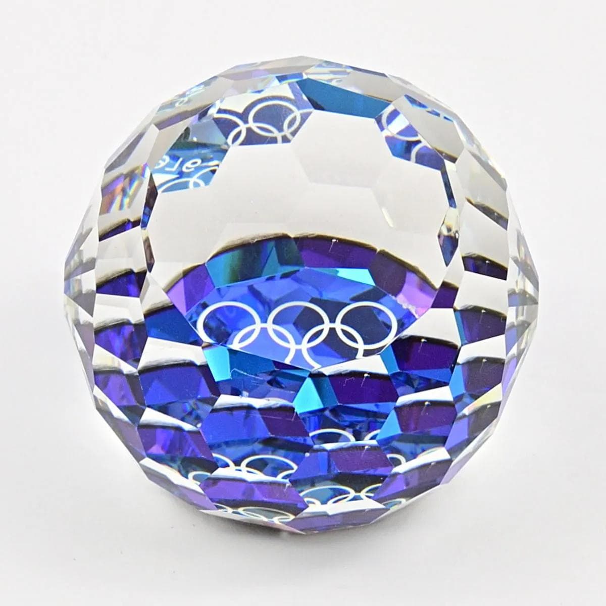 Przycisk do papieru, niebieski, kryształ, Swarovski, Austria, lata 70. - 161364