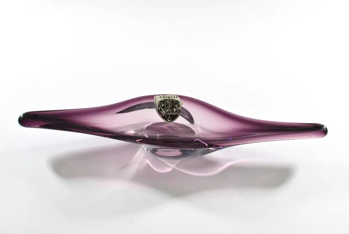 Bowl, violet glass, Scailmont, Belgium, 1960s. - 161352