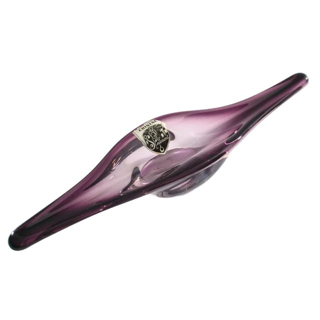 Bowl, violet glass, Scailmont, Belgium, 1960s. - DIMENSION