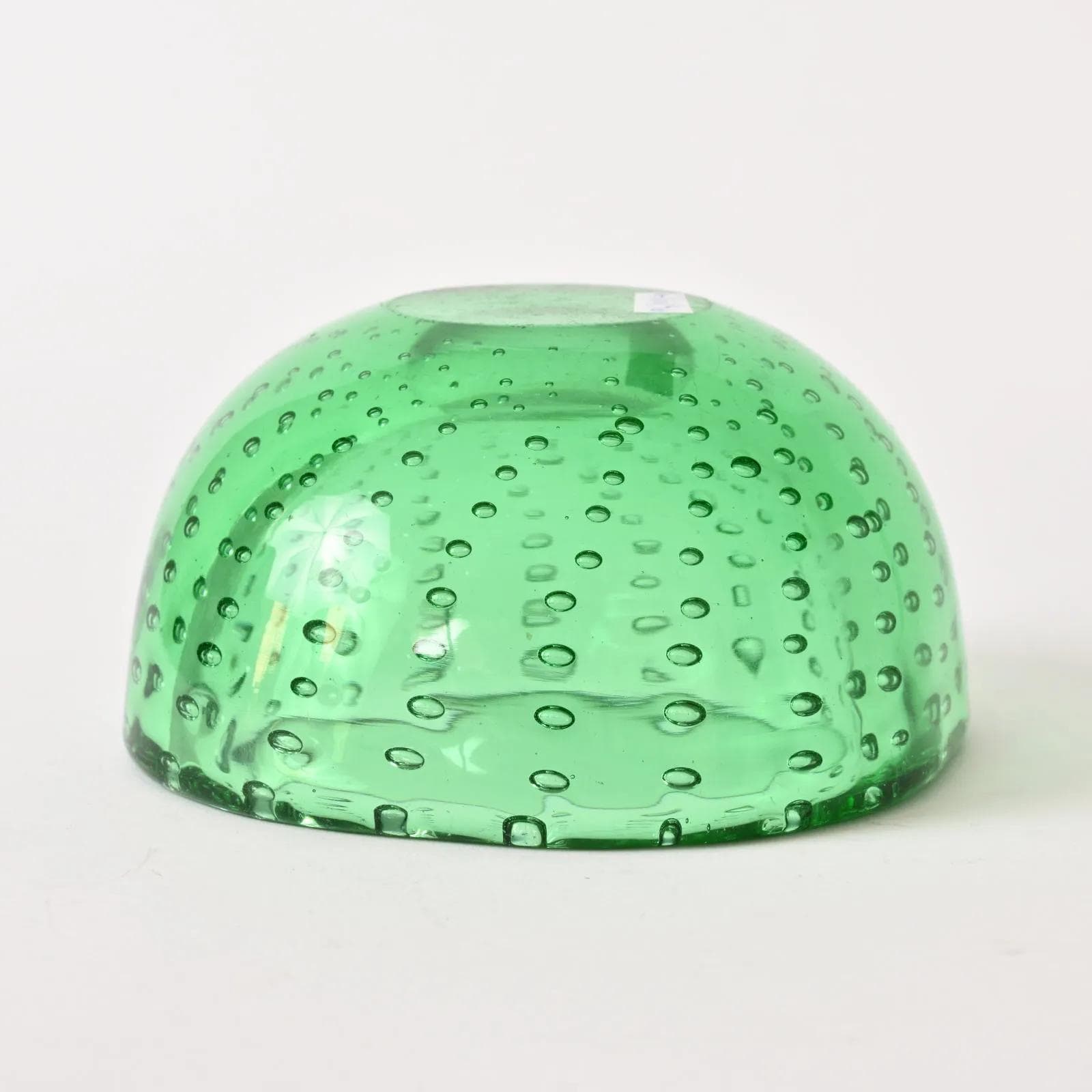 Bowl A Bollicine, green glass, by C. Scarpa, Venini, Italy, 1960s. - 161341