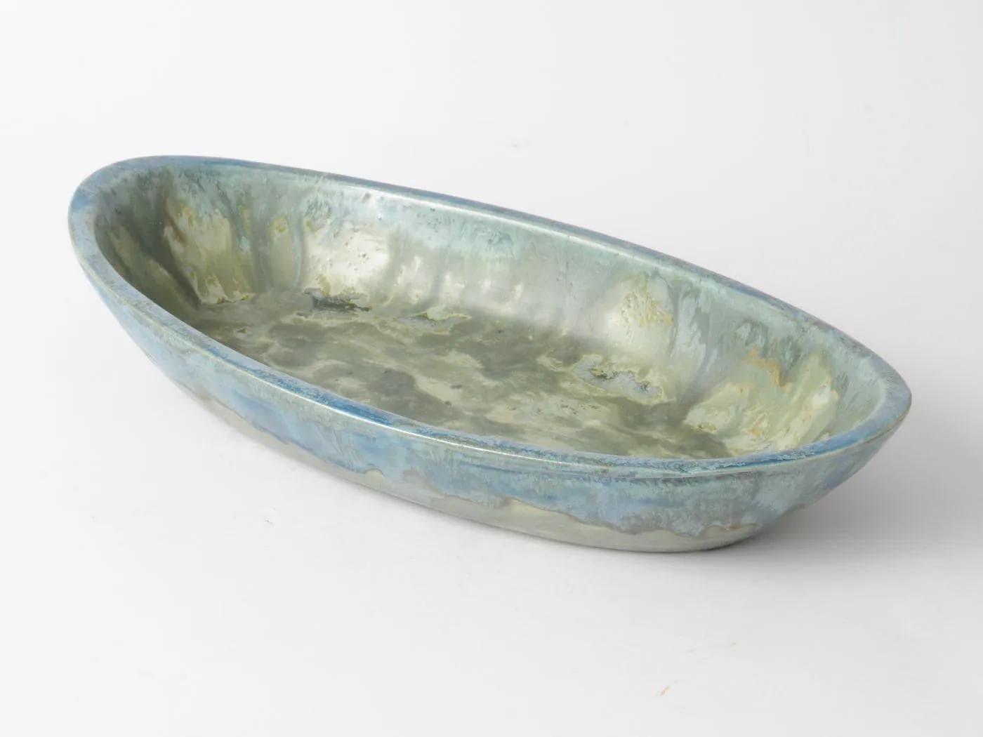 Patera art déco, szara, ceramika, Belgia, lata 20. - 161336