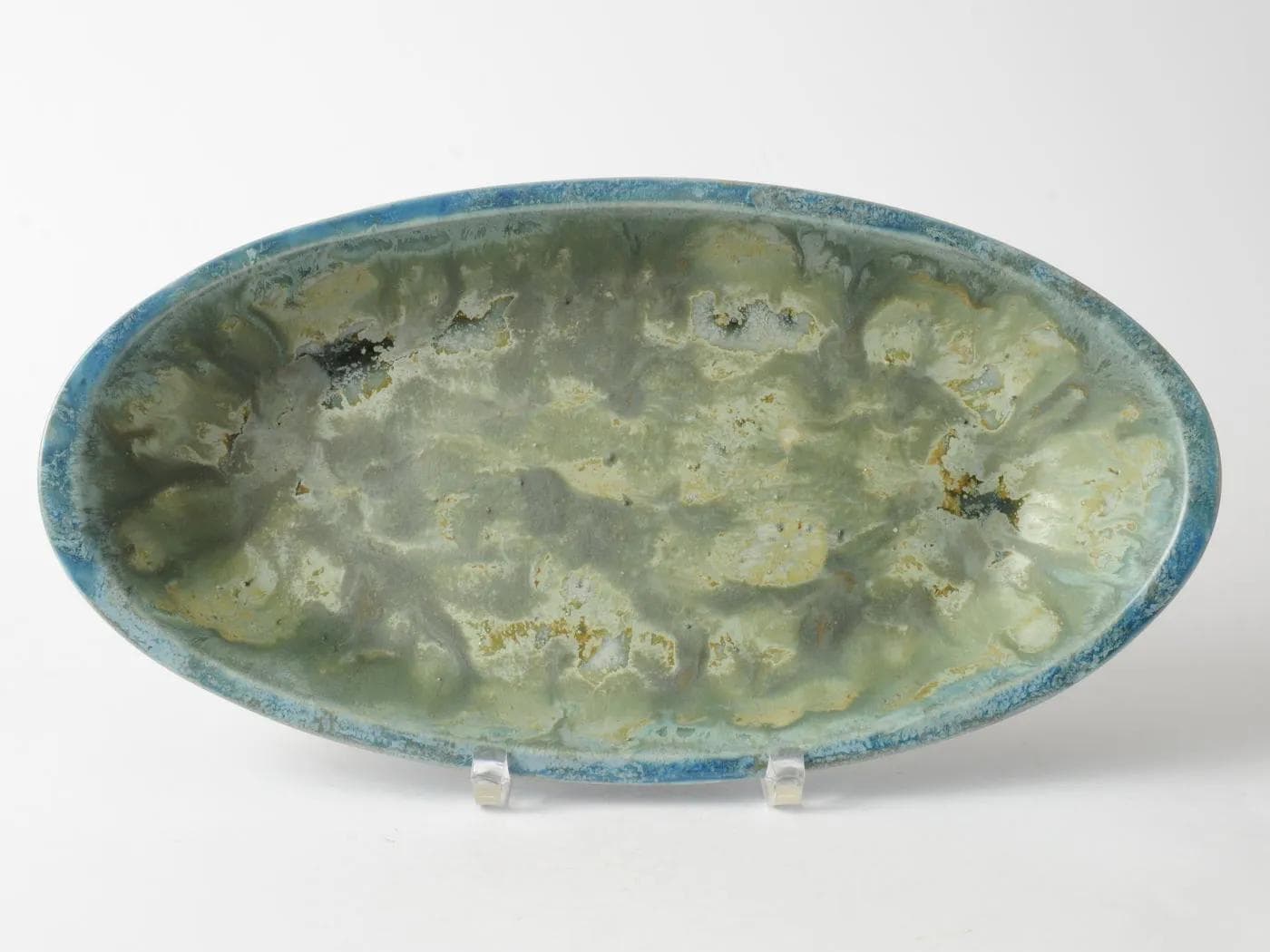 Patera art déco, szara, ceramika, Belgia, lata 20. - 161329