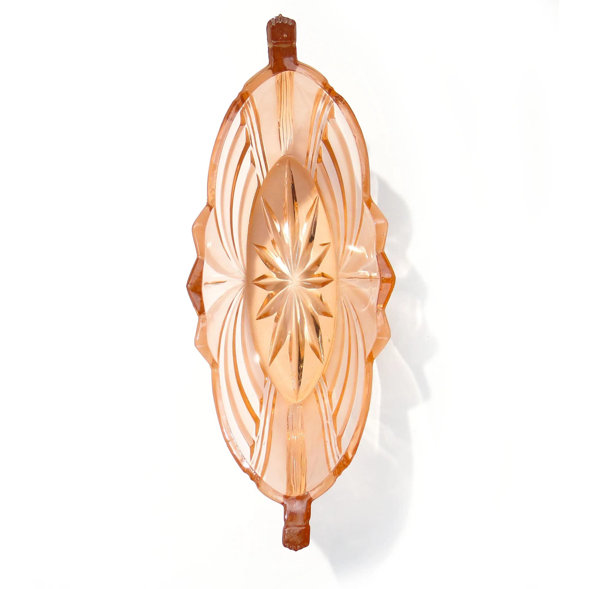 Jardinière Art Deco, pink glass, Niemen Glassworks, Poland, 1930s - 162987