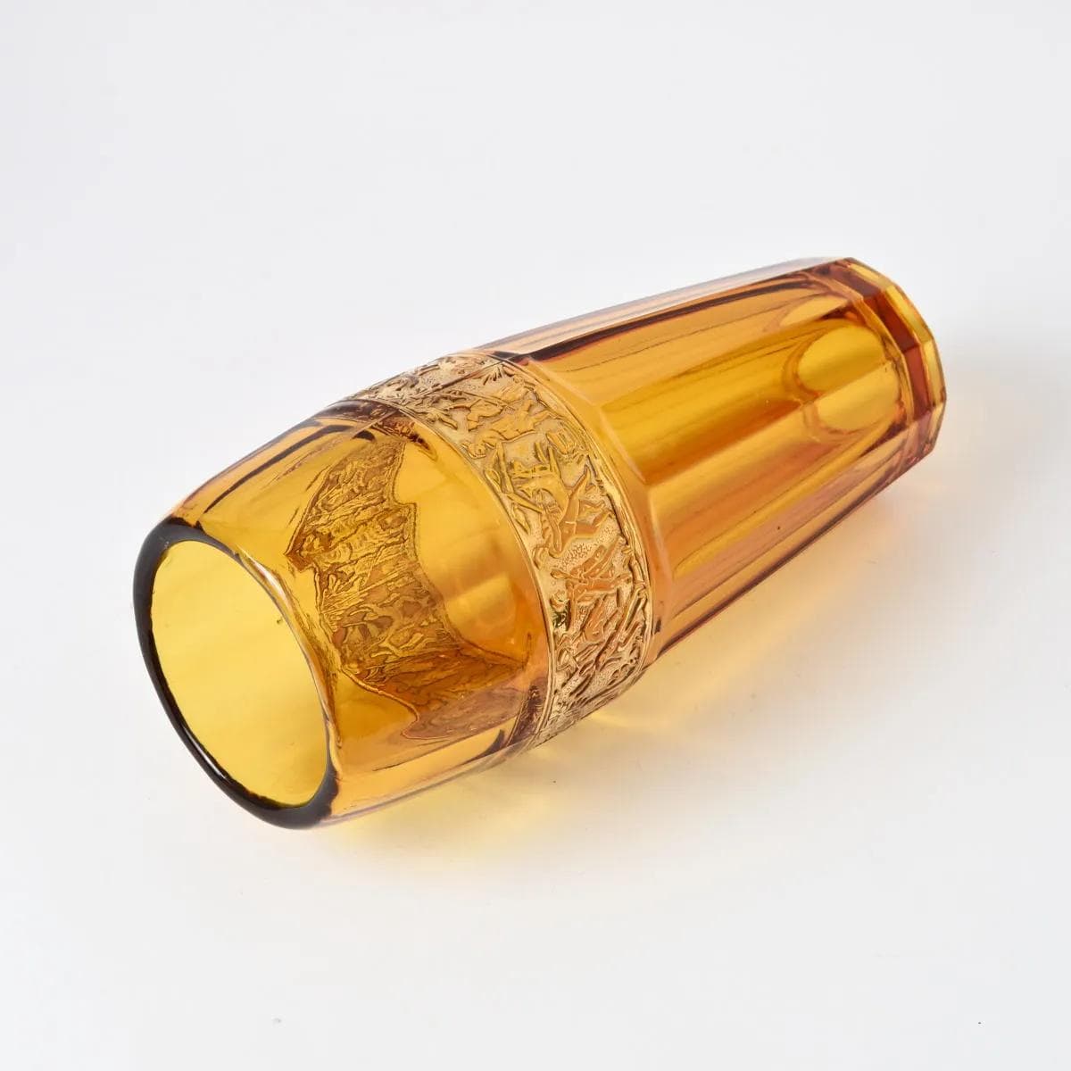 Wazon, Walther Glass, żółty, szkło, Niemcy, lata 50. - 162311