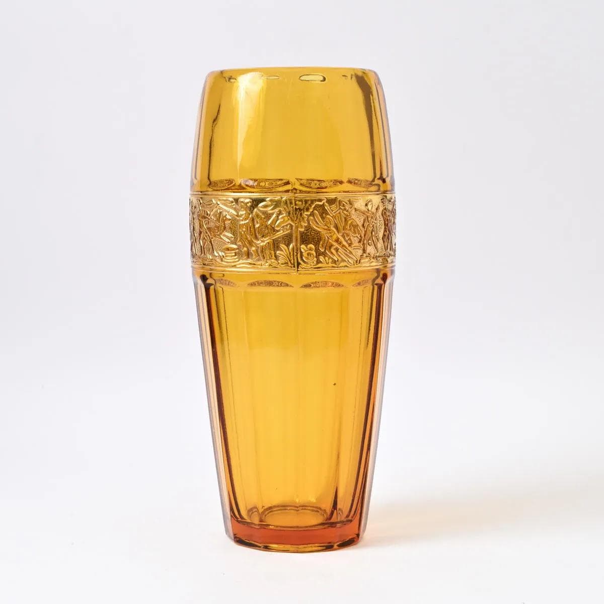 Wazon, Walther Glass, żółty, szkło, Niemcy, lata 50. - 162310