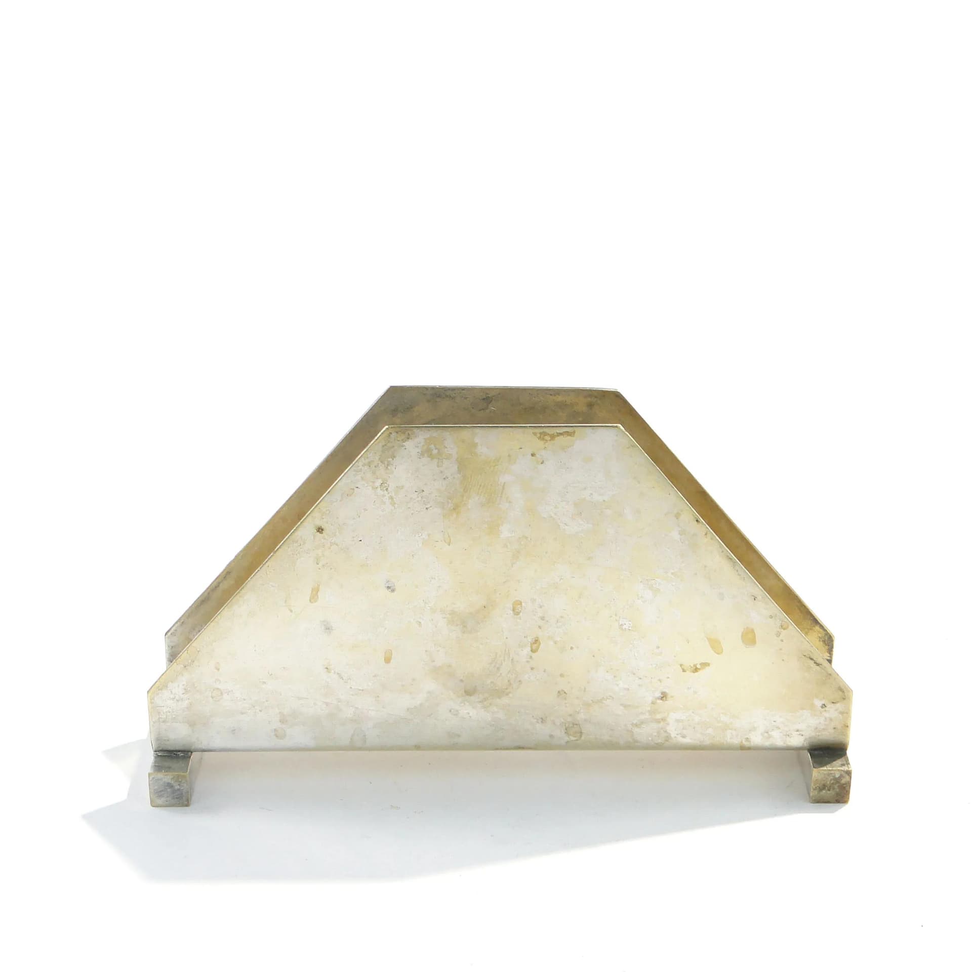 Serwetnik Art Deco, mosiądz srebrzony, Polska, lata 20. - 162906