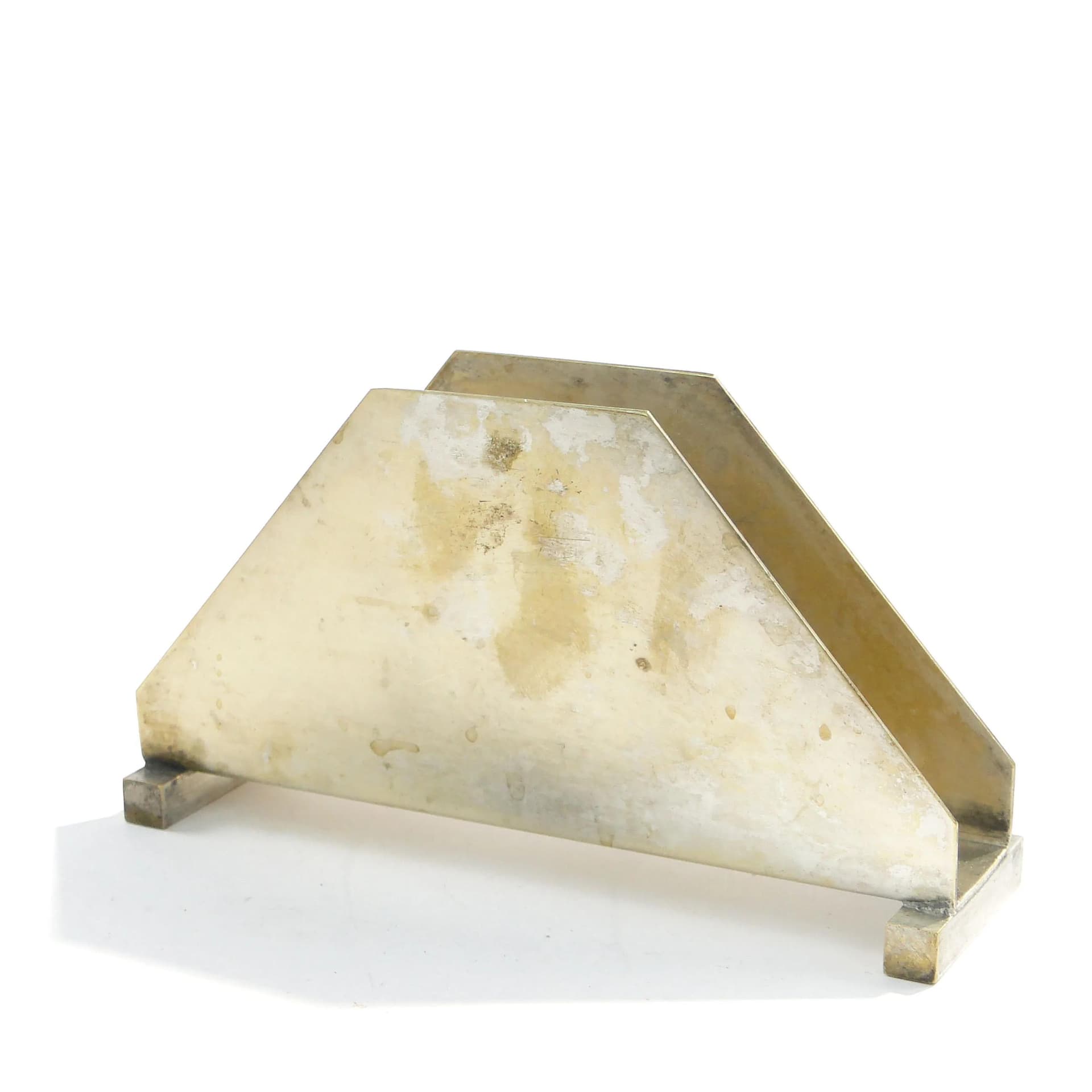 Serwetnik Art Deco, mosiądz srebrzony, Polska, lata 20. - 162908