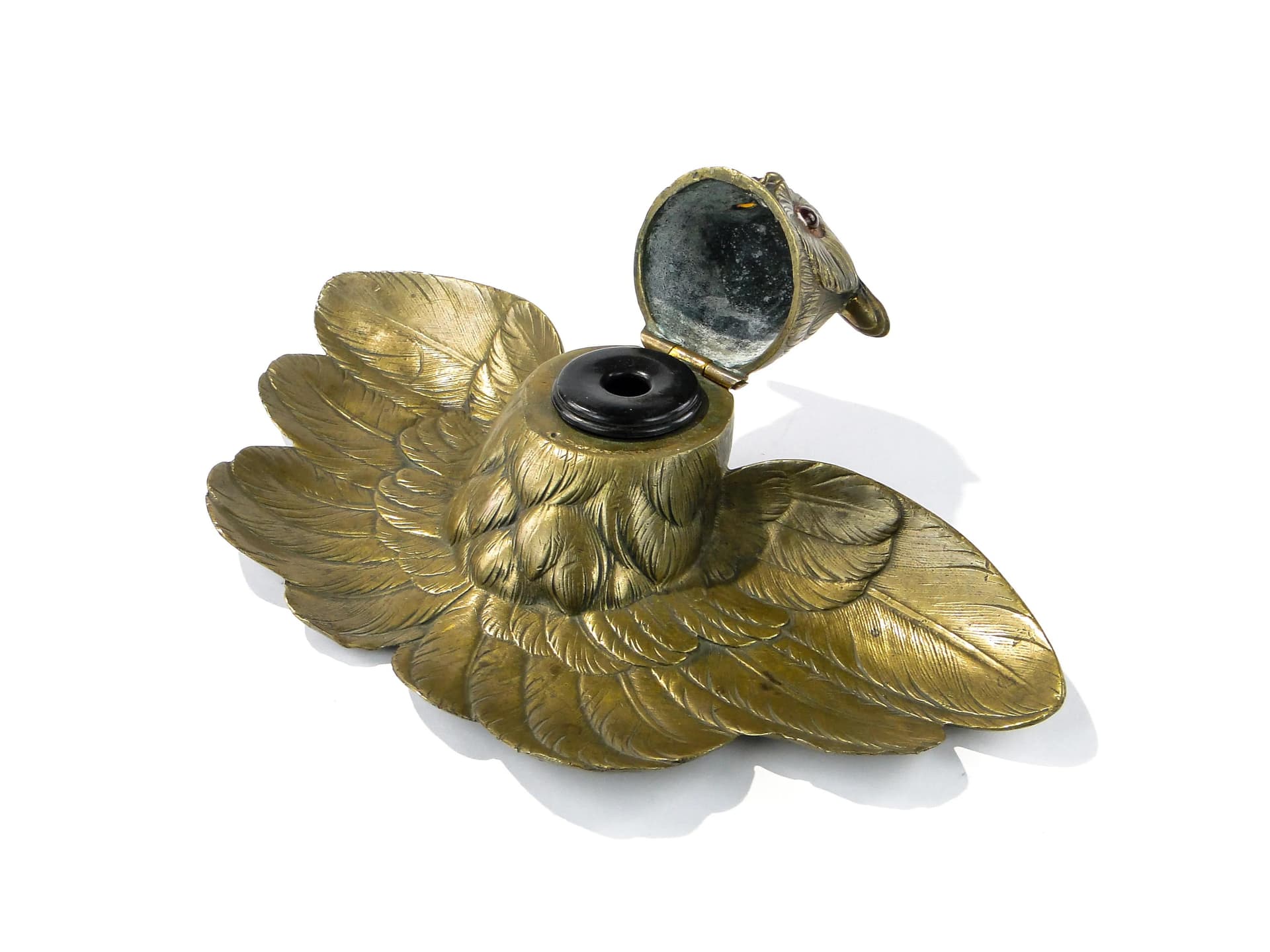 Kałamarz gabinetowy, Art Nouveau, brąz złocony, Polska, początek XX w. - 162871