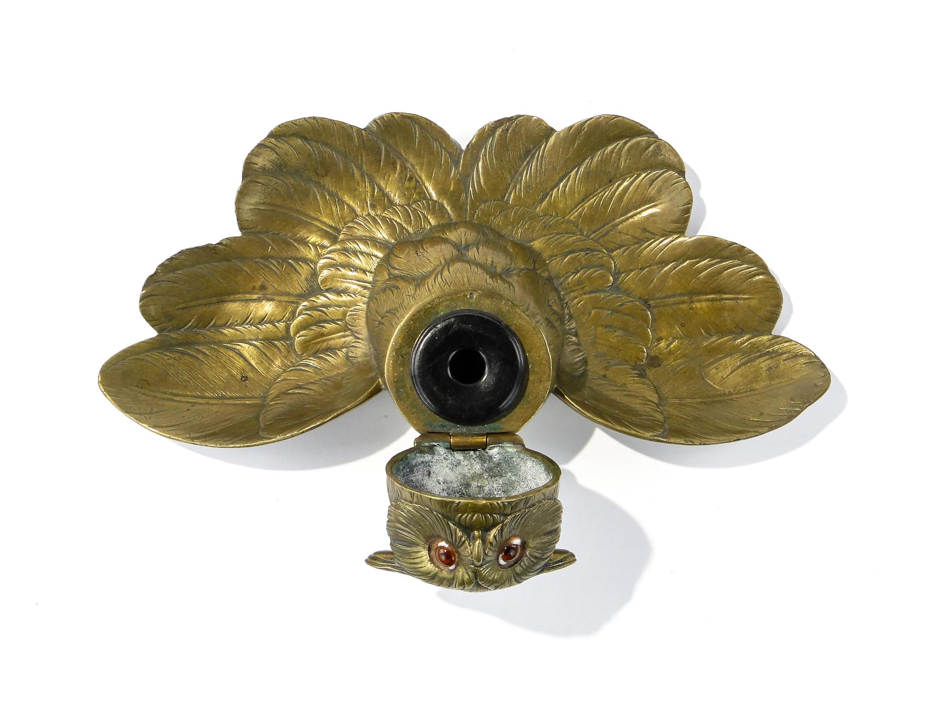 Kałamarz gabinetowy, Art Nouveau, brąz złocony, Polska, początek XX w. - 162874