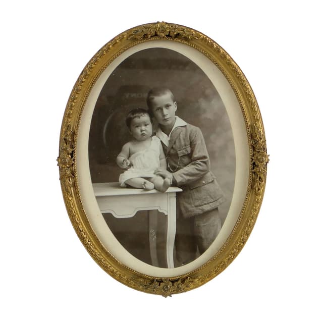 Ramka na zdjęcie Napoleon III, złoty brąz, Francja, XIX w. - WYMIARY