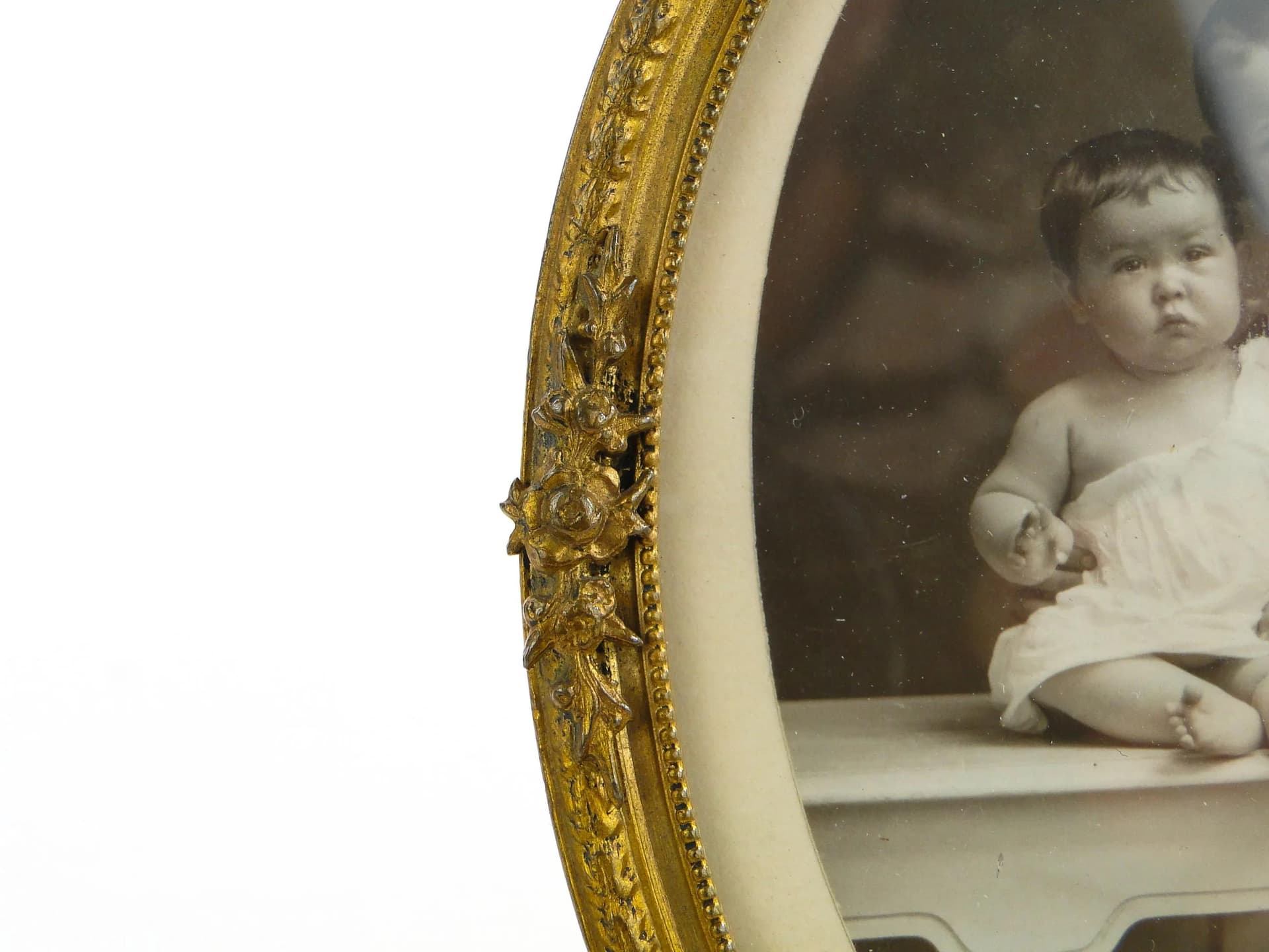 Ramka na zdjęcie Napoleon III, złoty brąz, Francja, XIX w. - 10531