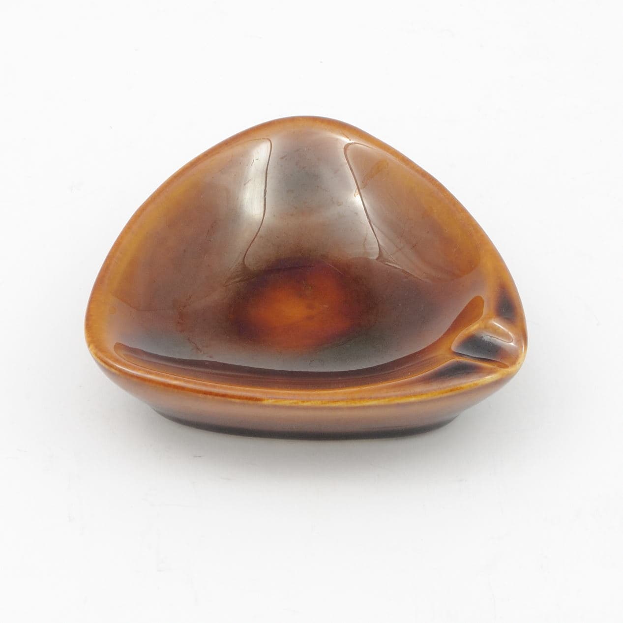 Popielniczka, brązowy, porcelit, Polska, lata 60. - 162242