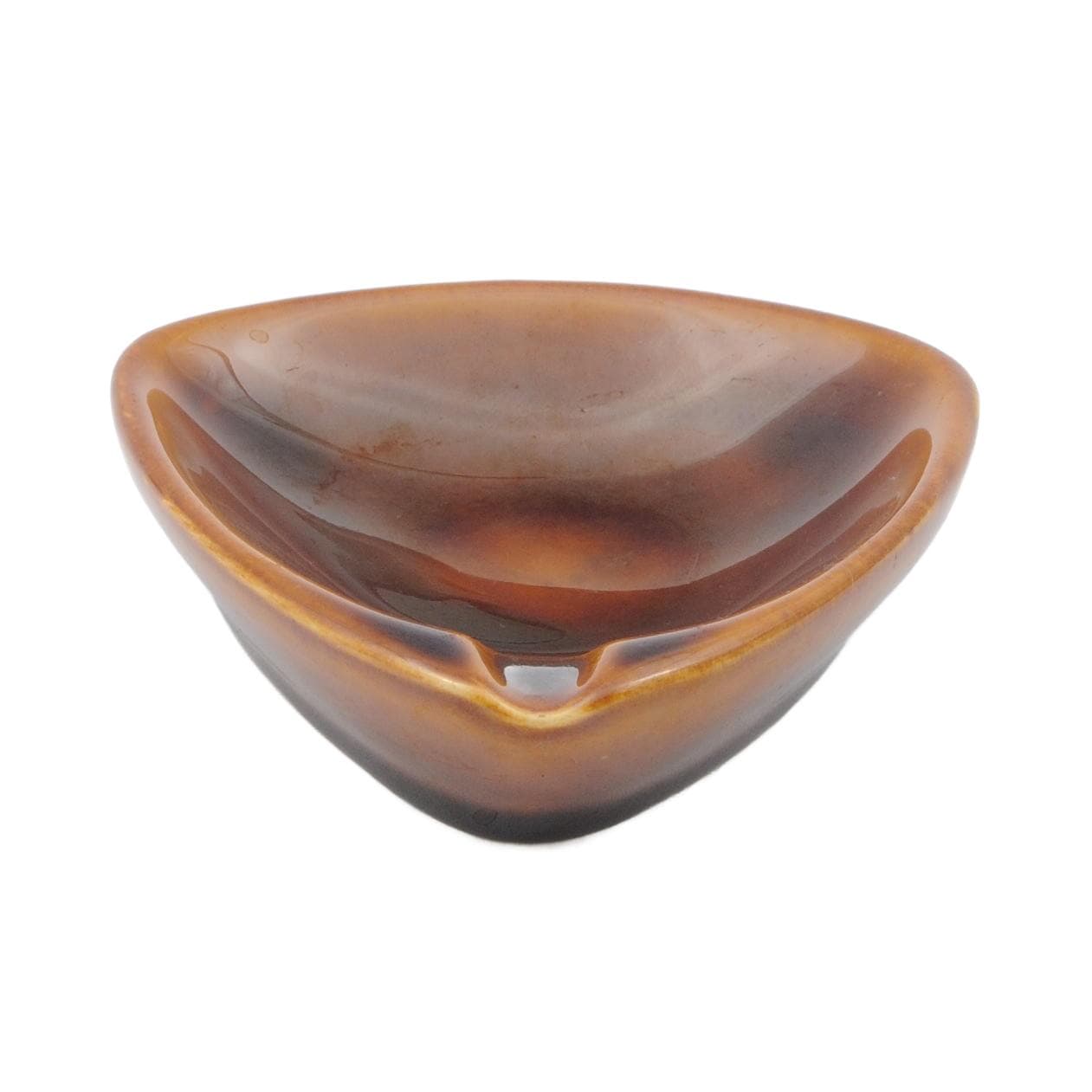 Popielniczka, brązowy, porcelit, Polska, lata 60.