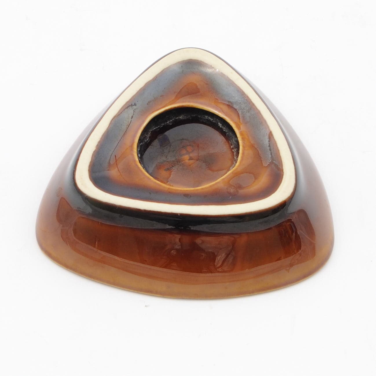 Popielniczka, brązowy, porcelit, Polska, lata 60. - 162243