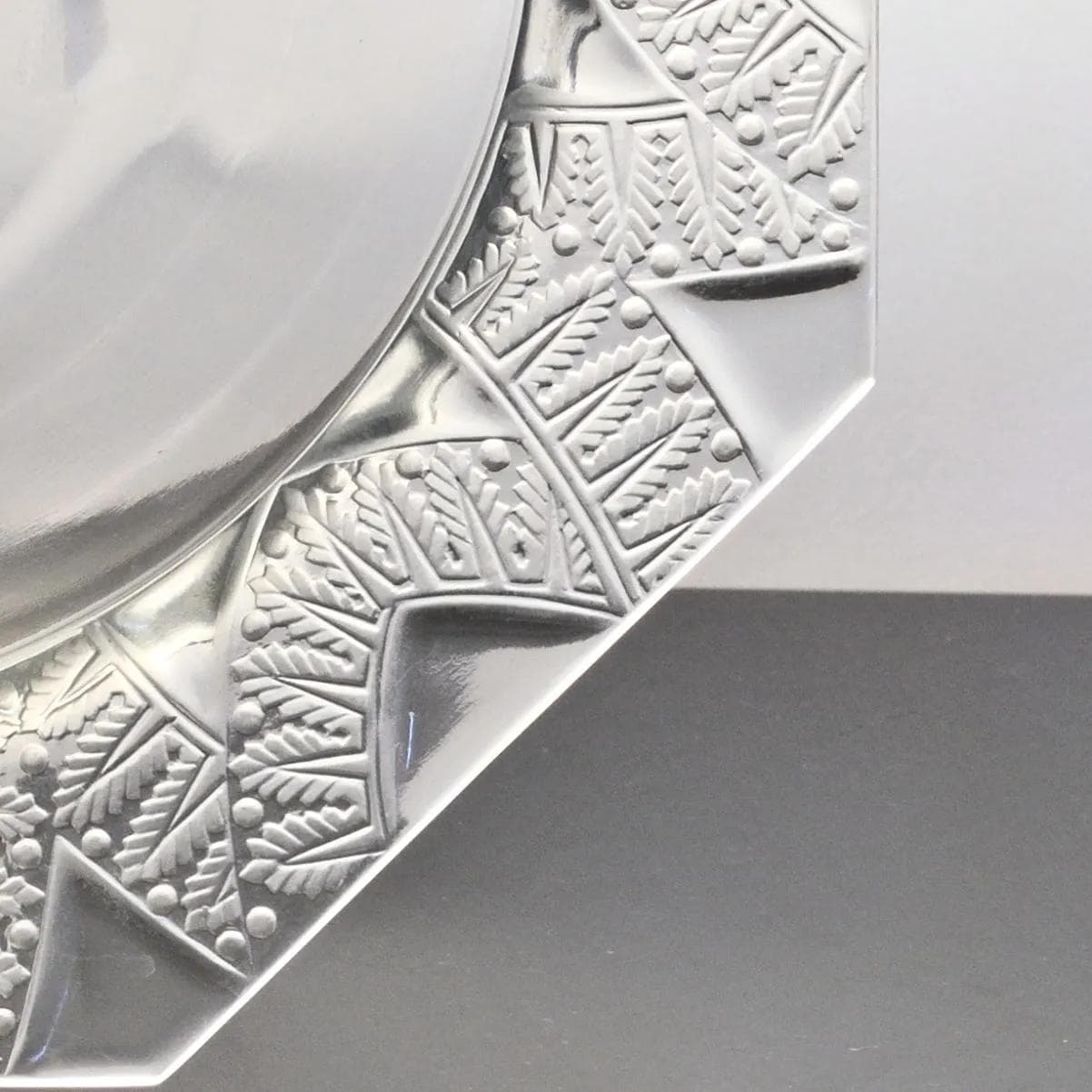 Misa Chantilly, szkło transparentny, proj. R. Lalique, Francja, lata 40. - 162187