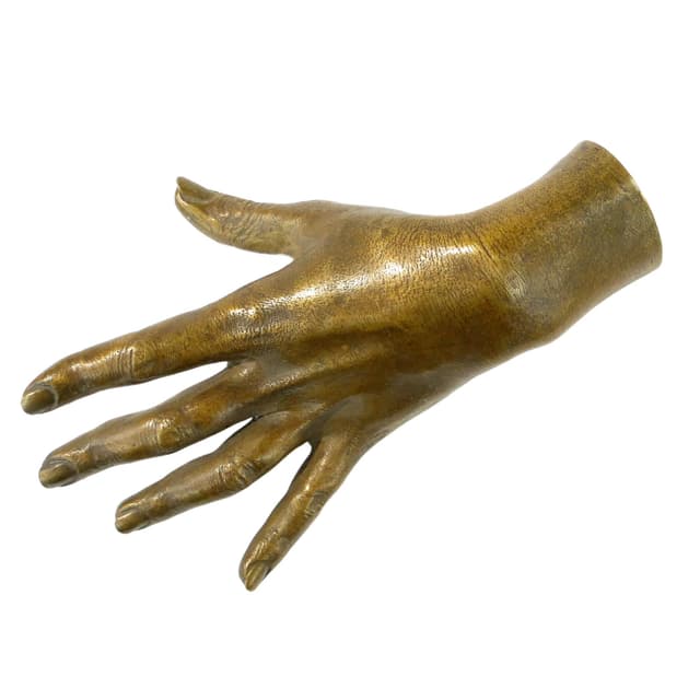 Life-Size Hand Sculpture, golden bronze, France, early 20th c. - DIMENSION