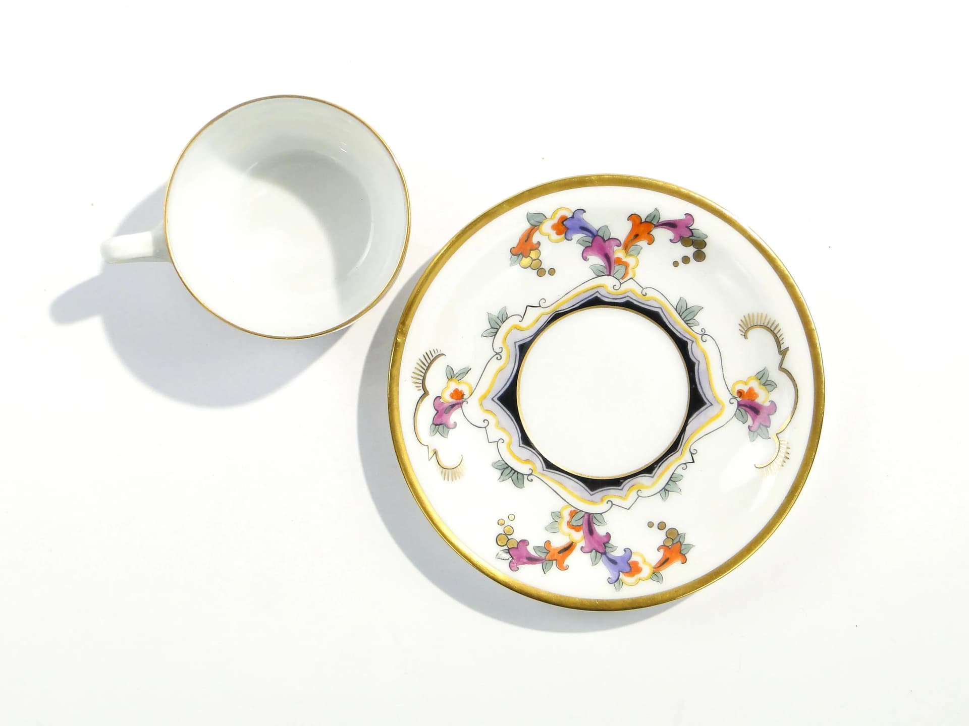 Coffee Cup Butterfly, Donatello, multicolor porcelain, Rosenthal, Germany, 1920s. - 162661