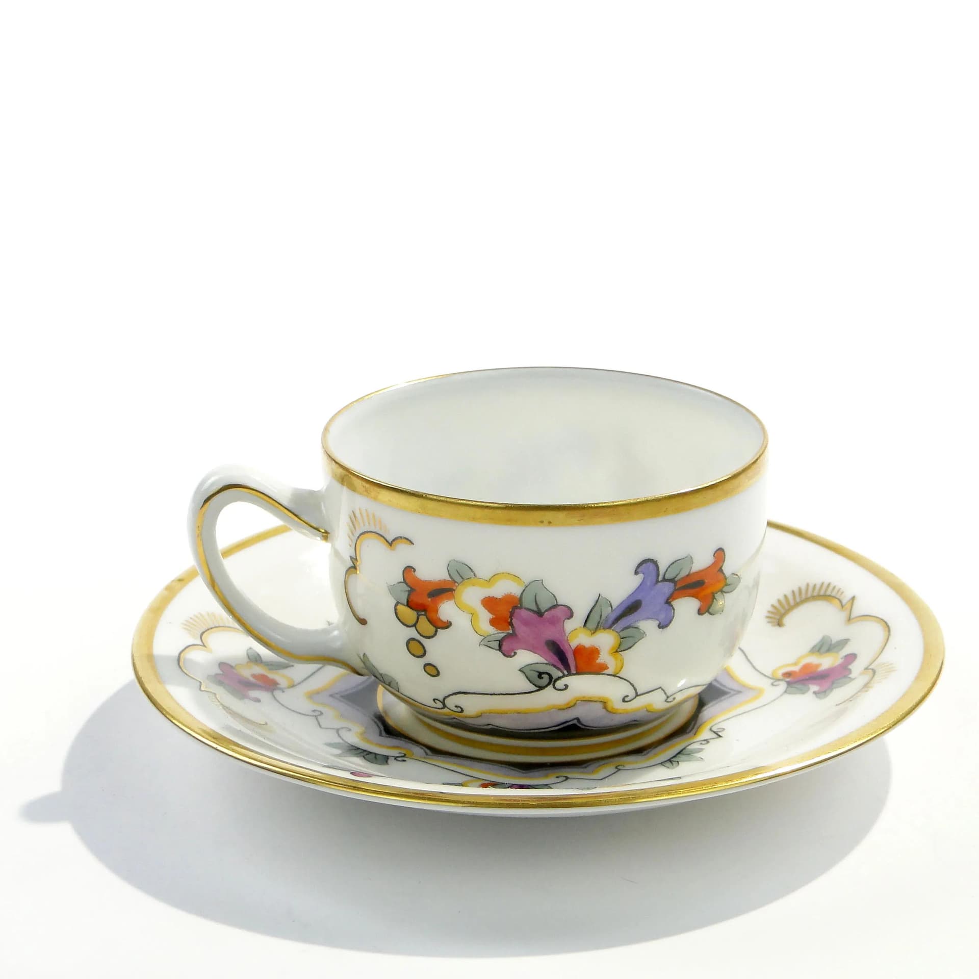 Coffee Cup Butterfly, Donatello, multicolor porcelain, Rosenthal, Germany, 1920s. - 162659