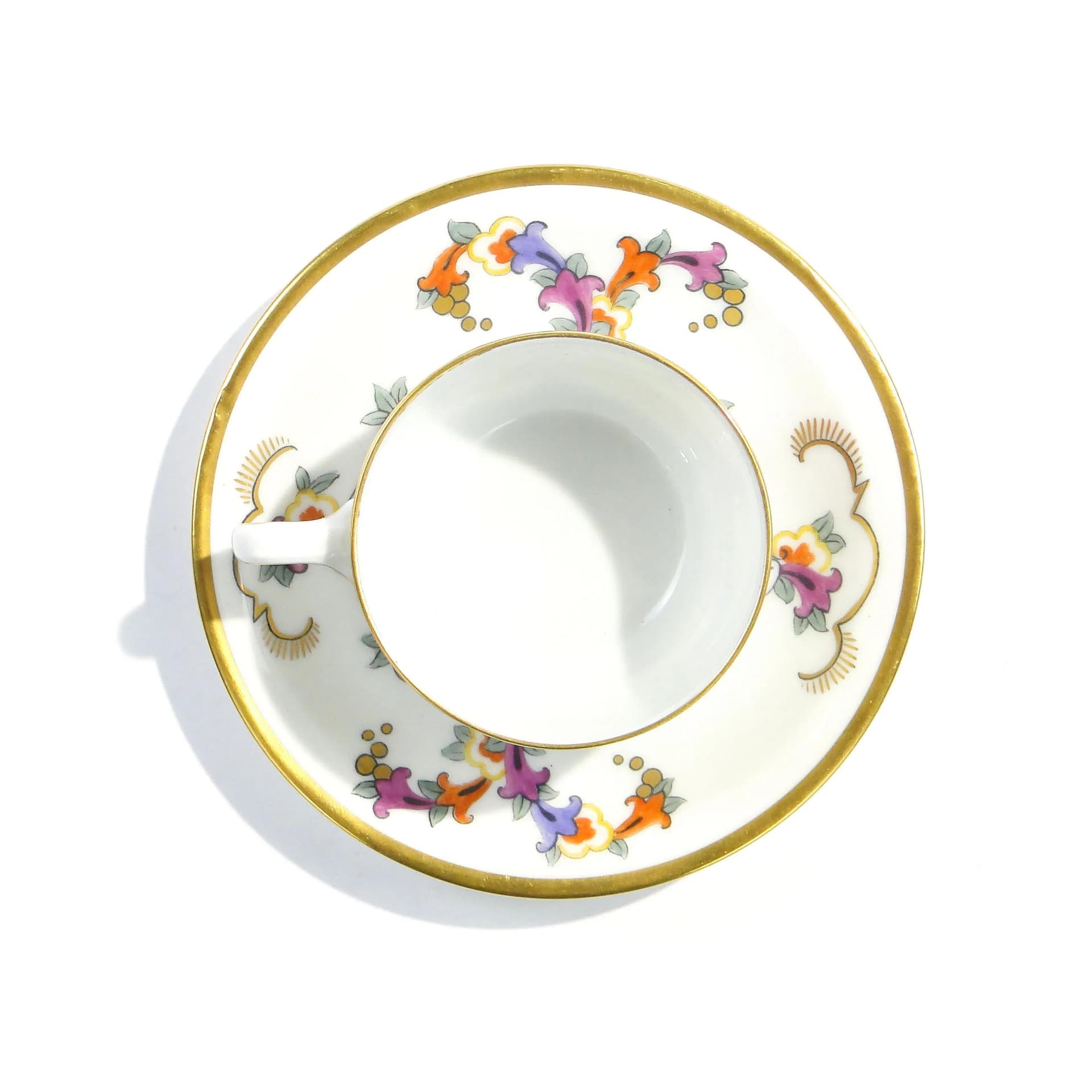 Coffee Cup Butterfly, Donatello, multicolor porcelain, Rosenthal, Germany, 1920s. - 162660