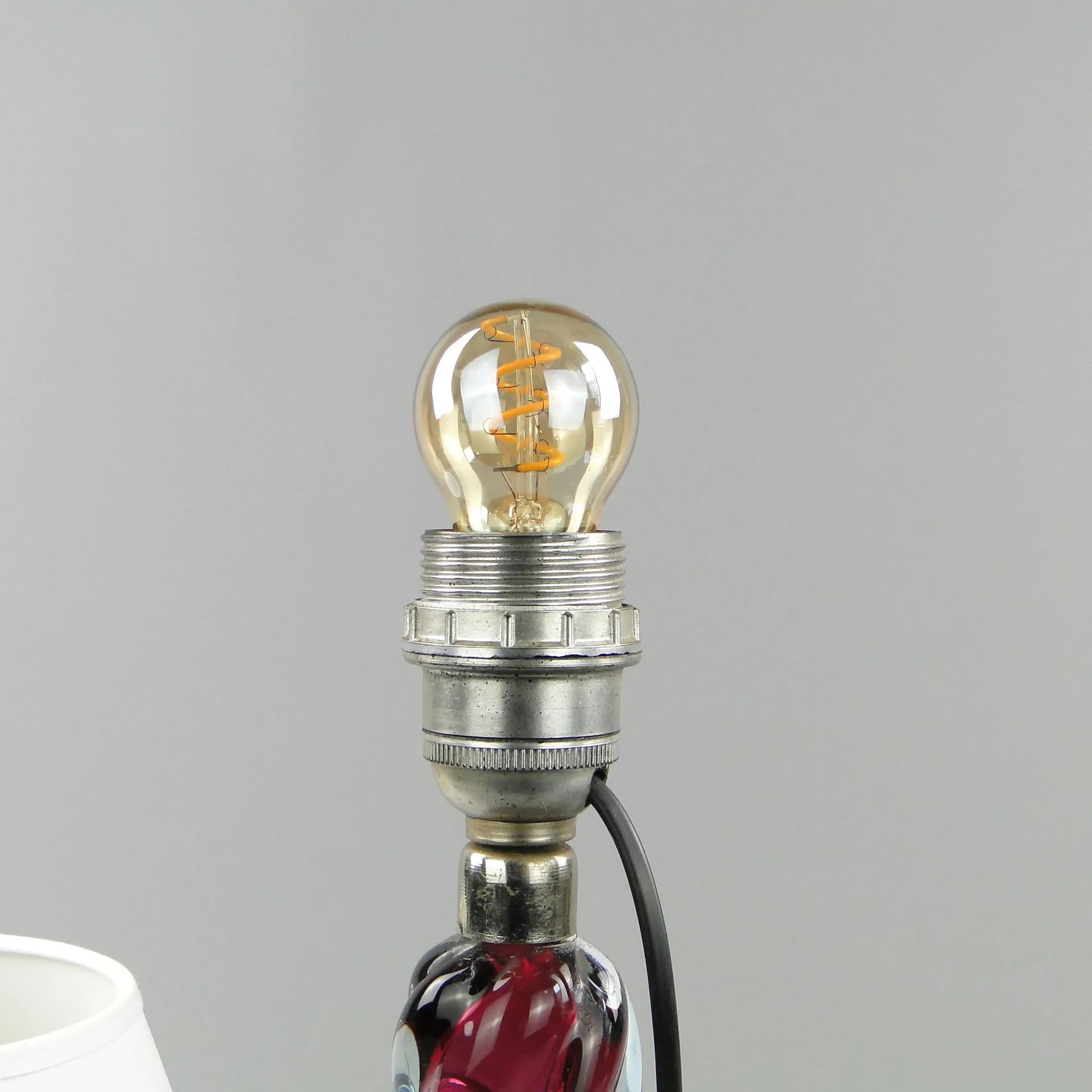 Lampa stołowa, multicolor, szkło, Val St Lambert, Belgia, lata 60. - 162633