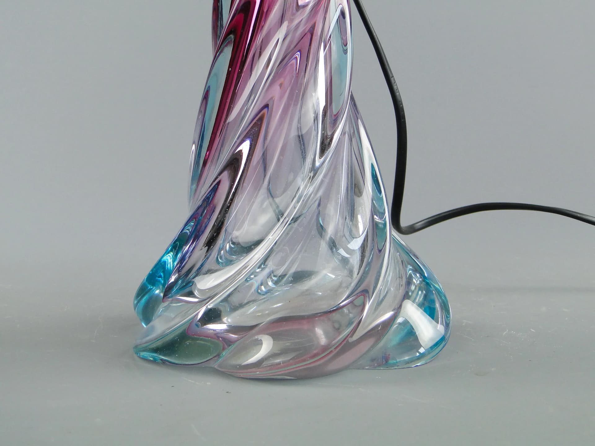 Lampa stołowa, multicolor, szkło, Val St Lambert, Belgia, lata 60. - 162635