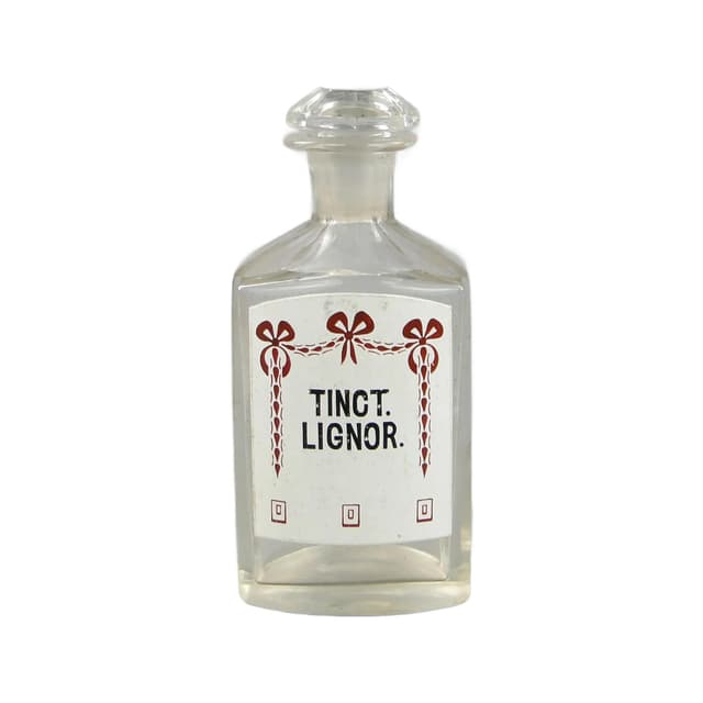 Butelka apteczna, Art Nouveau, kryształ transparentny, Austria, początek XX w. - WYMIARY