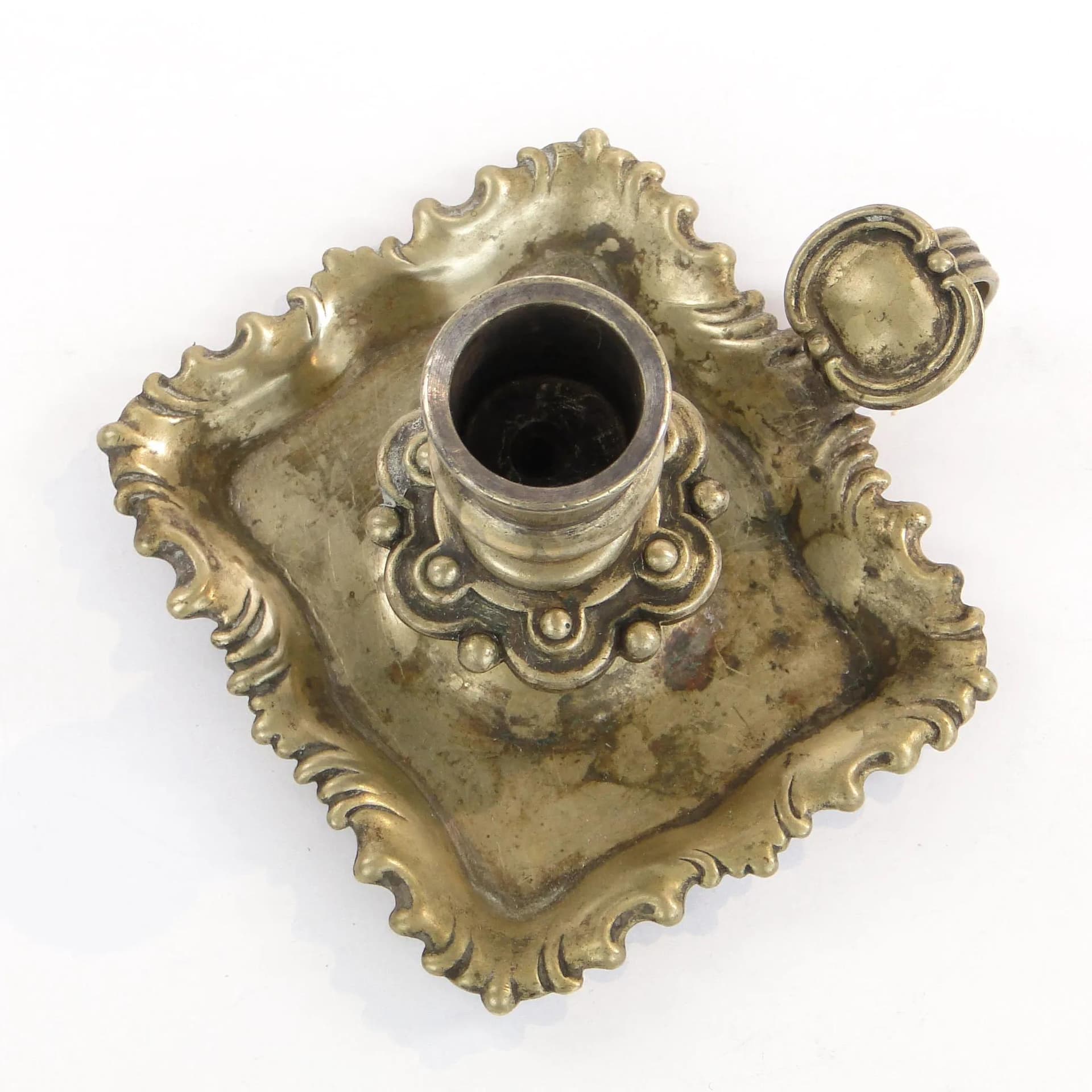 Chamberstick, silver-plated golden brass, Fraget, Poland, 19th c. - 10653