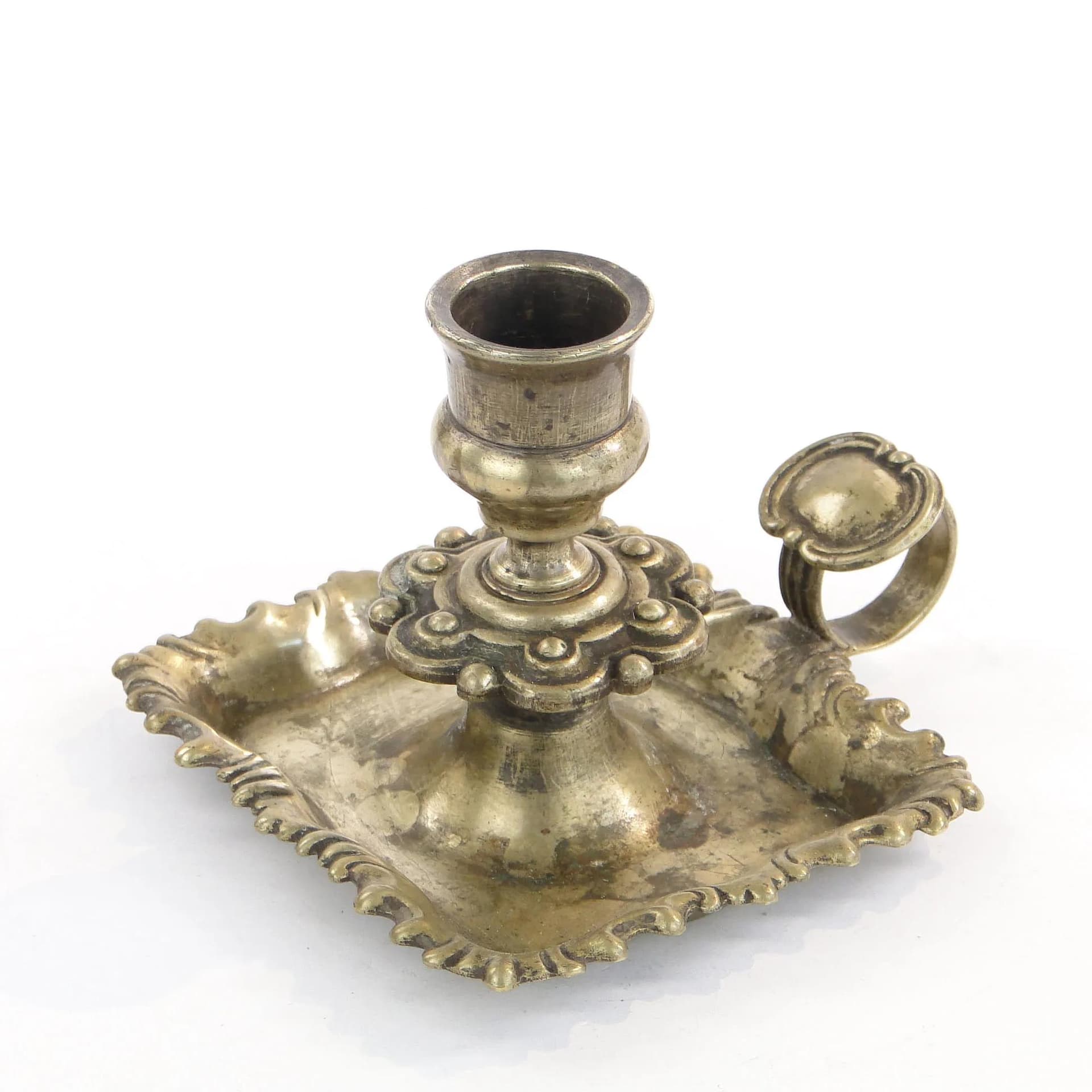 Chamberstick, silver-plated golden brass, Fraget, Poland, 19th c. - 10652