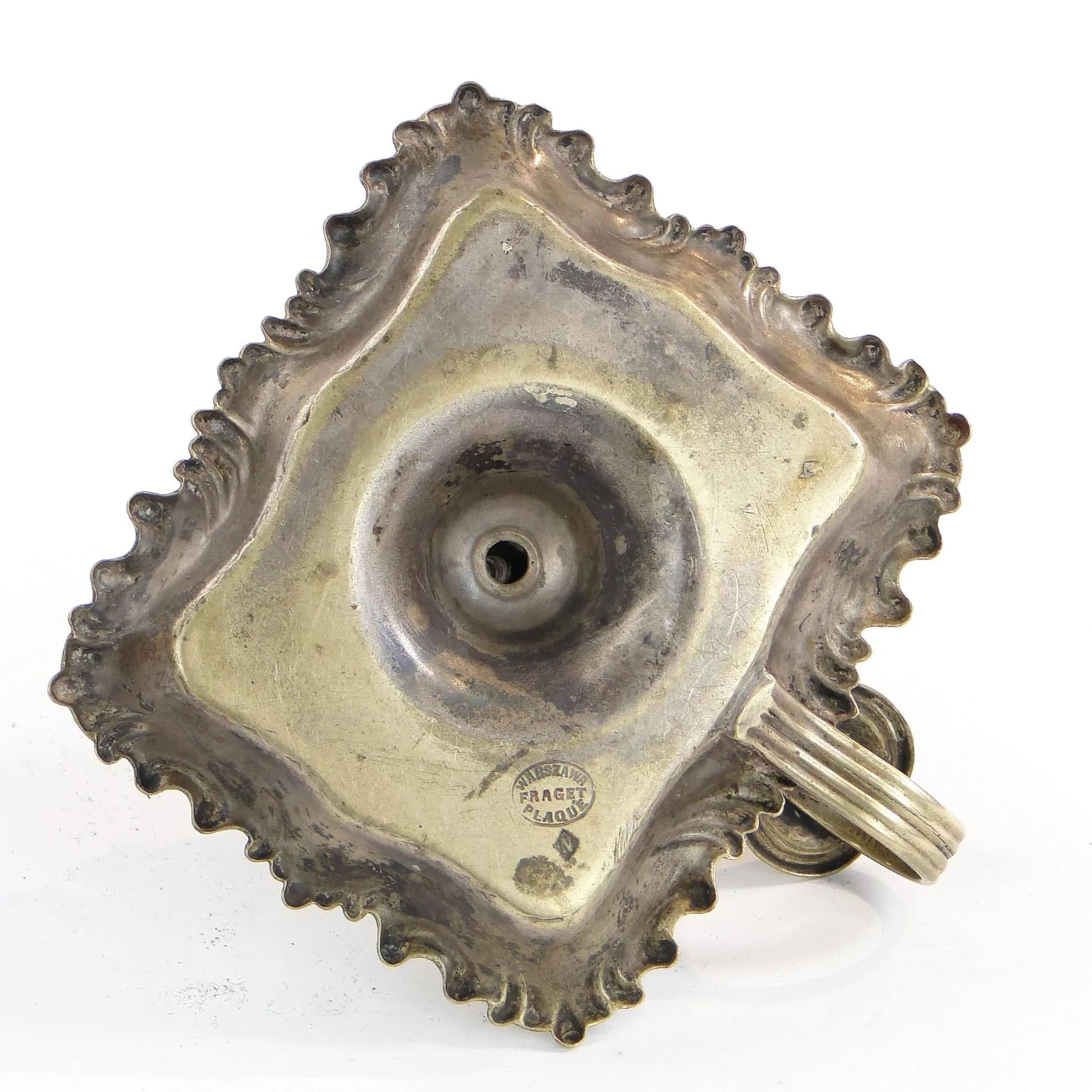 Chamberstick, silver-plated golden brass, Fraget, Poland, 19th c. - 10655